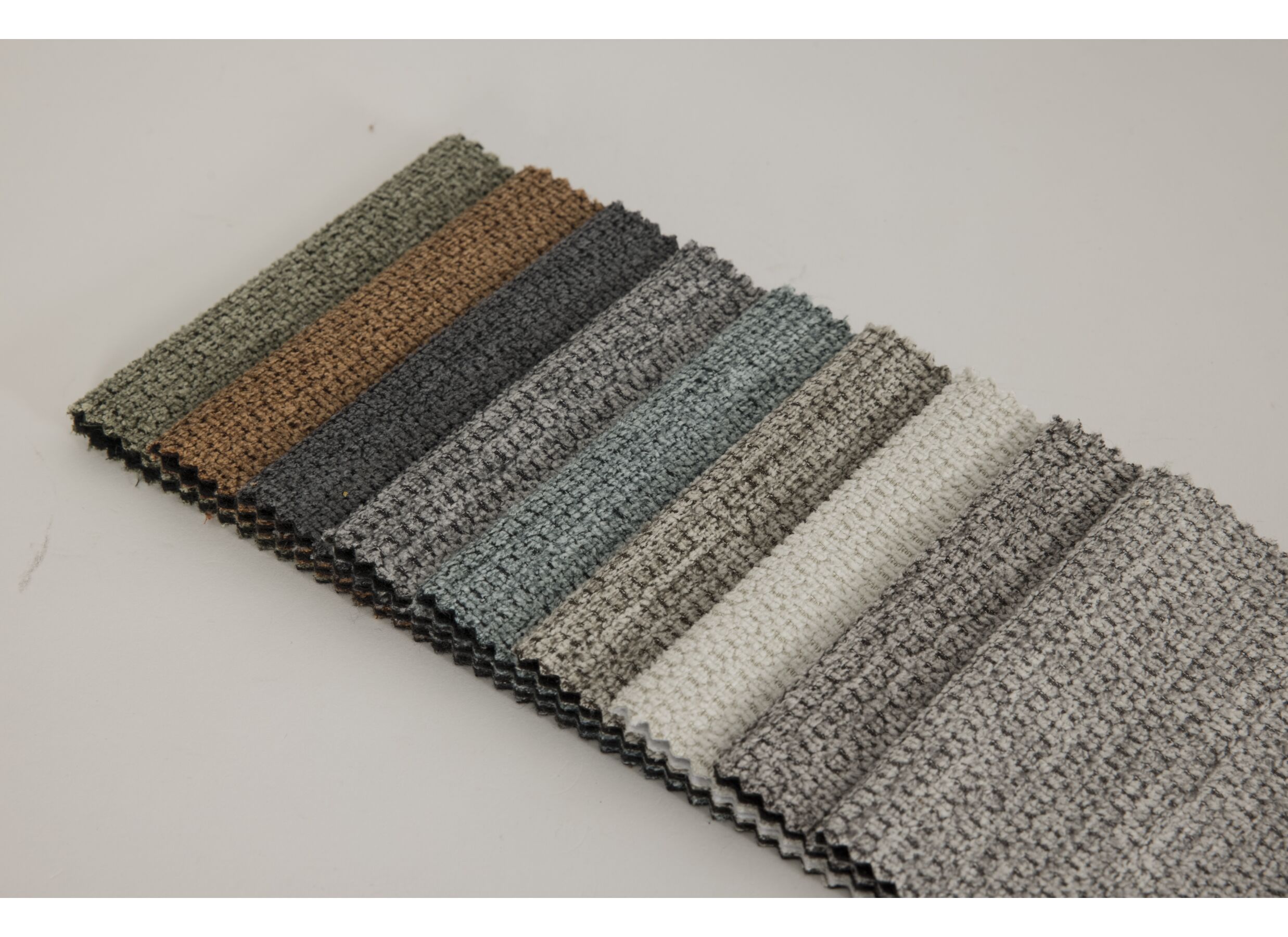 Kleurstaal - Hoeksalon Dragor 296x179cm - stof - grijs met bedfunctie