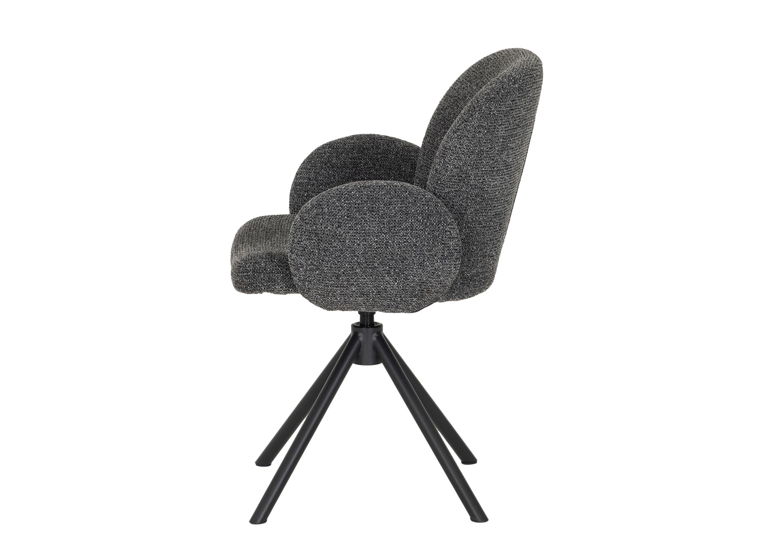 Aperçu - Chaise pivotante Josea 67x62x86cm - fibre polyester - gris