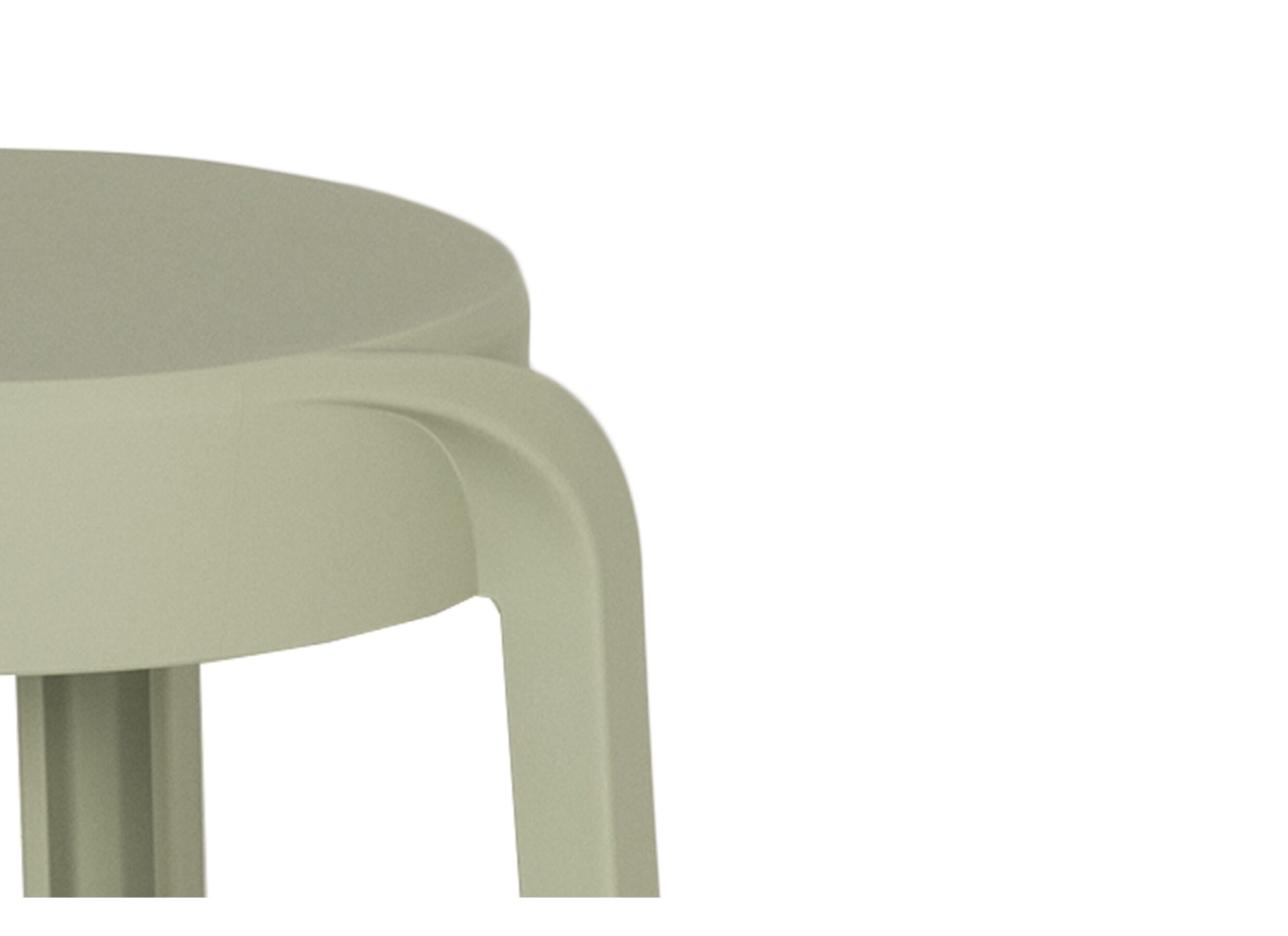 Detail - Tabouret June 43,5x44,5x55,5cm - polyethylène - vert