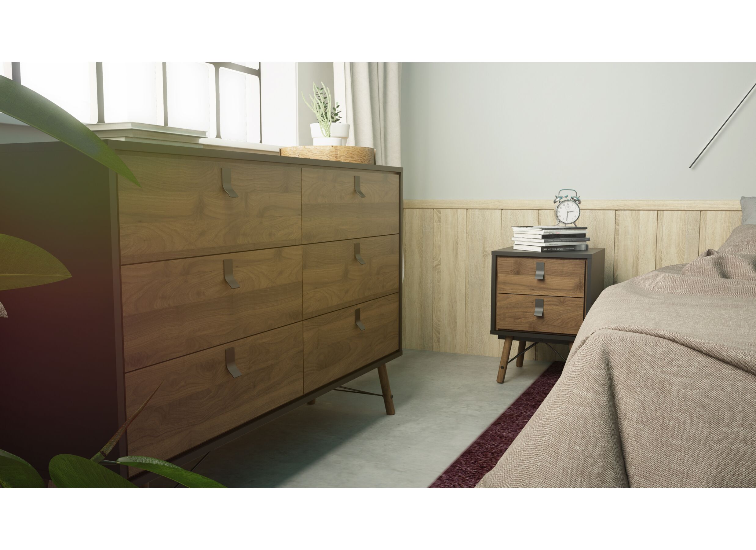 Photo ensemble - Table de chevet Ry 44x41x60cm