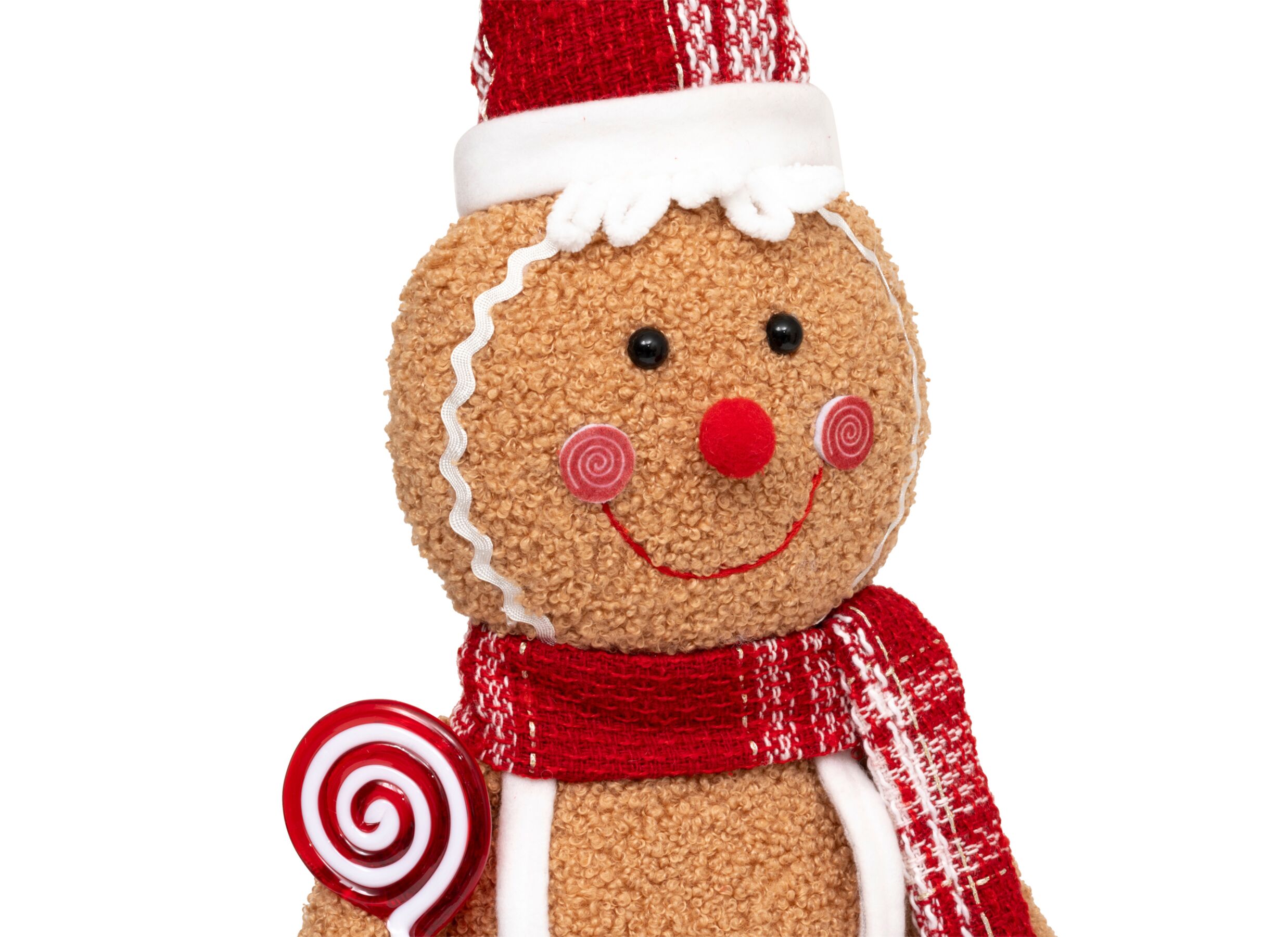 Detail - Décoration de Noël Pain D'épice H49cm - tissu - multicolor