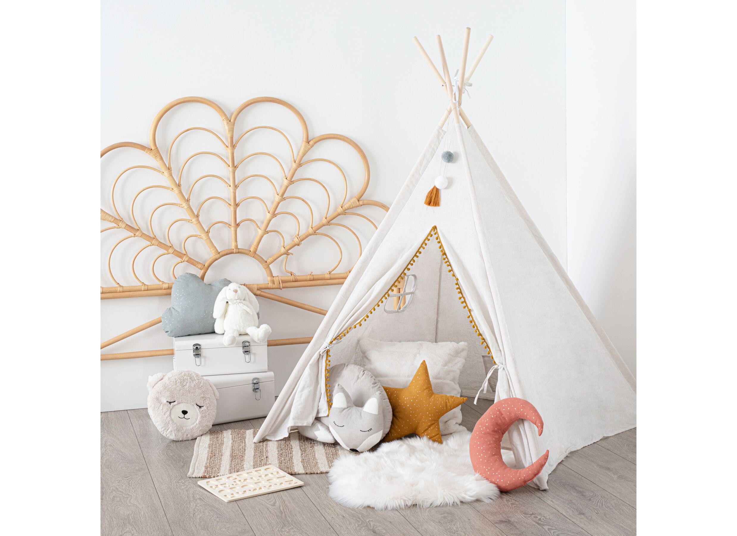 Sfeerfoto - Tipi Kids Wapi 120x120x160cm - katoen & polyester - beige
