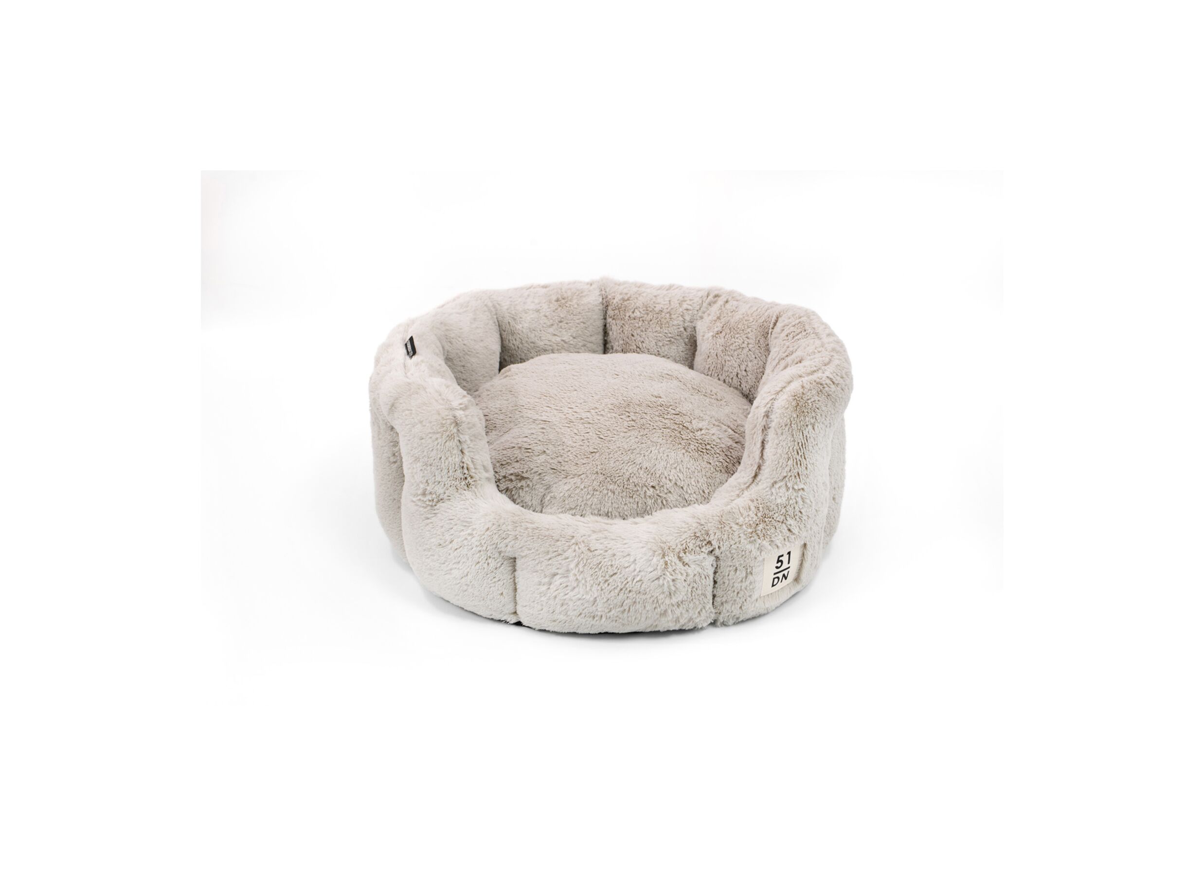 Hondenmand Supersoft Ø45x22cm - stof - lichtgrijs - Hondenmand Supersoft Ø45x22cm - stof - lichtgrijs