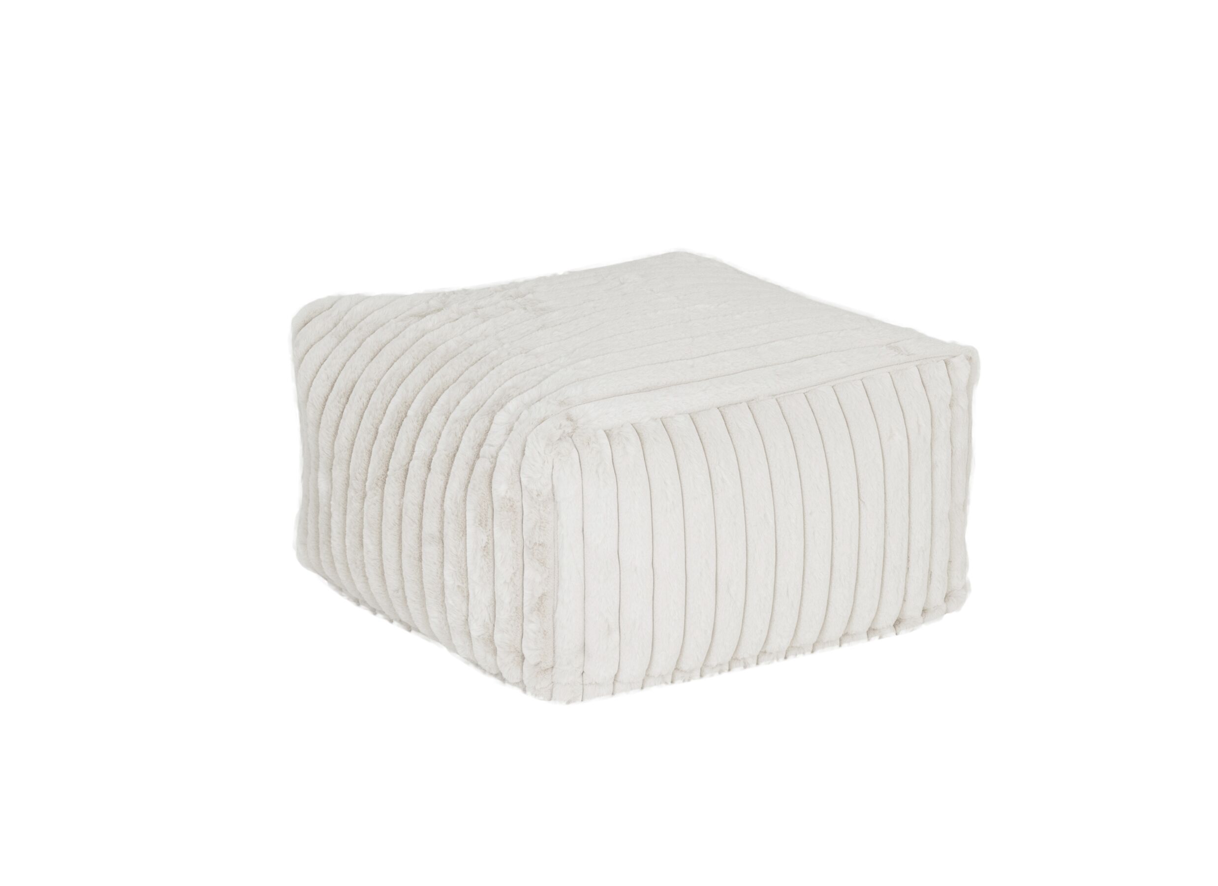 Plus Important - Pouf poire Nooki 50x50cm - fibre polyester - gris clair