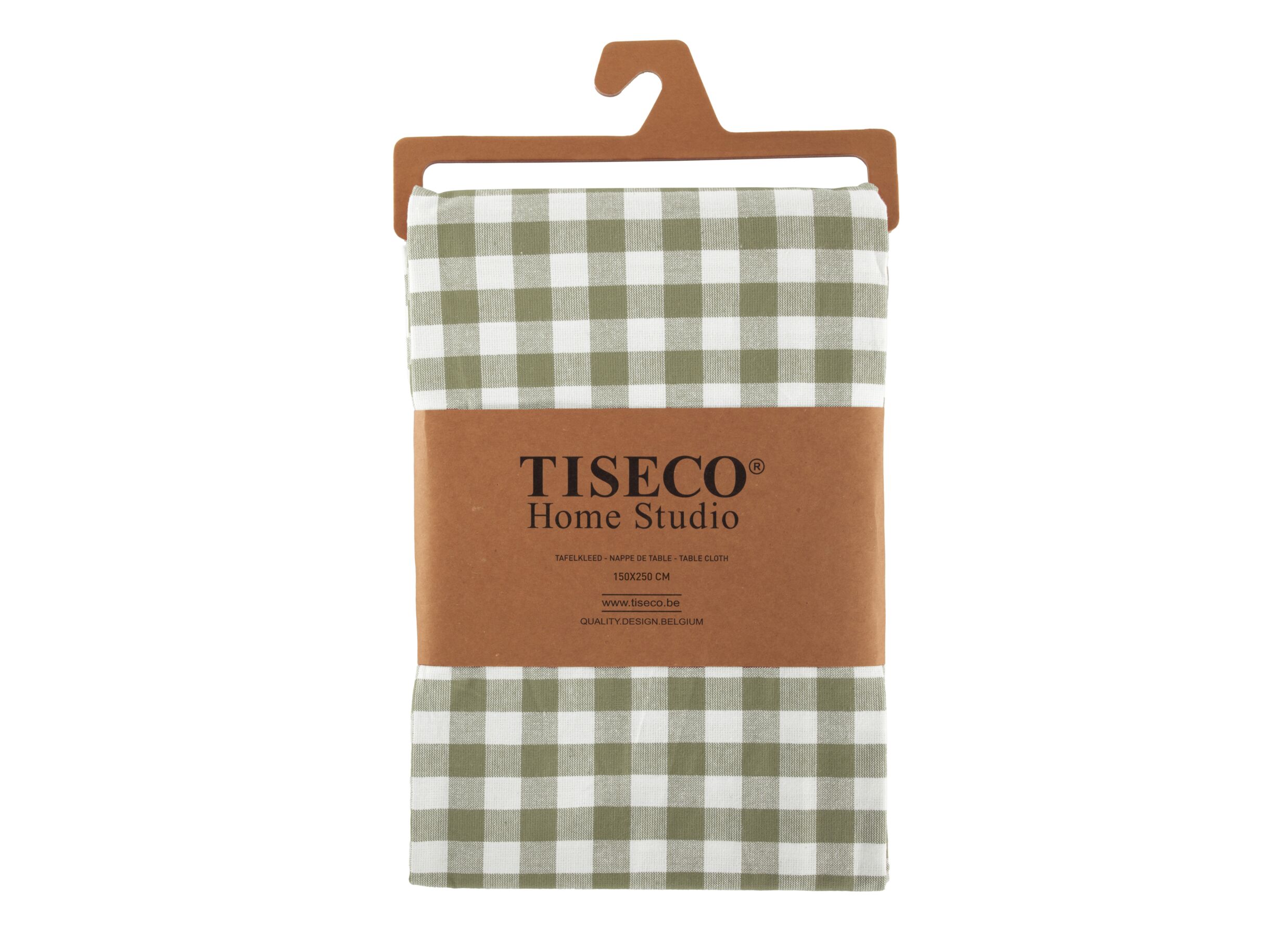 Tafelkleed Gingham 150x250cm - katoen - olijfgroen - Nappe Gingham 150x250cm - coton - vert olive