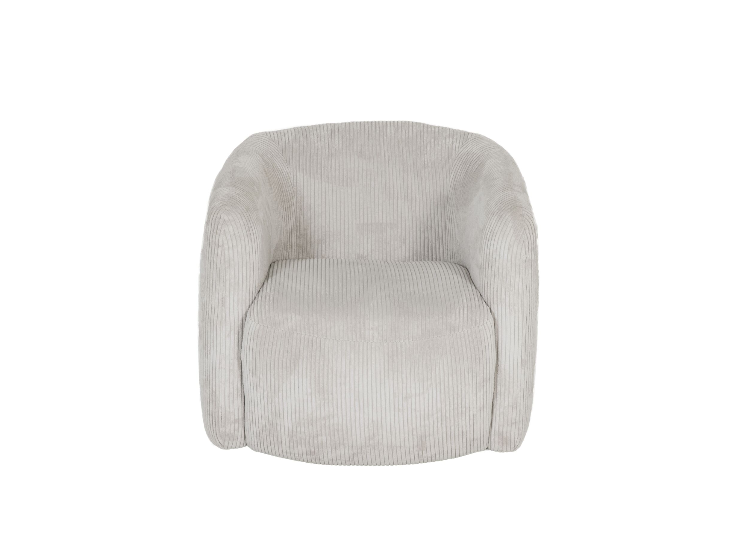 Fauteuil pivotant Alken 87x87x77cm - velours - beige