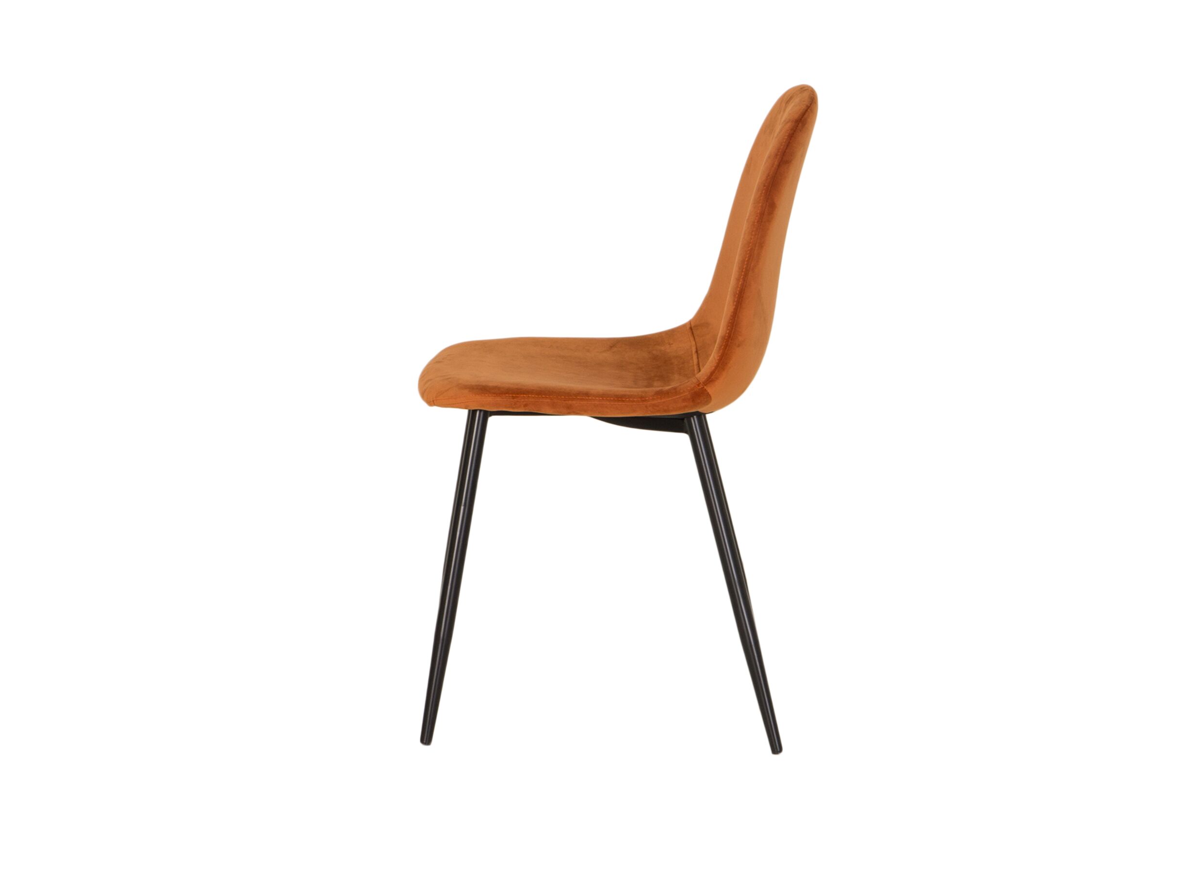 Chaise Charlton 44x53x87cm - velours - orange
