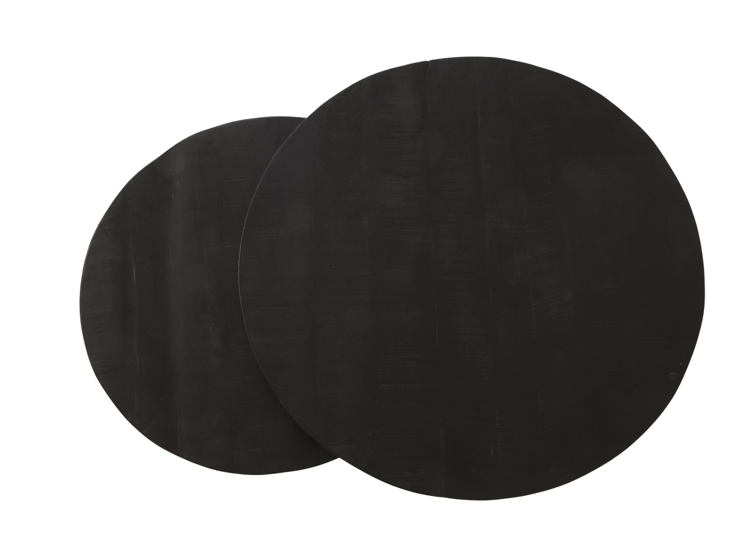 Table basse Raider bois massif ronde lot de 2