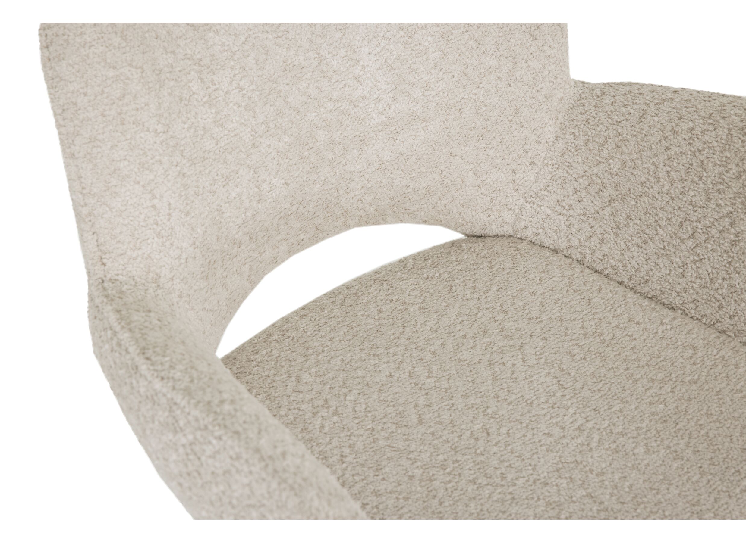 Detail - Chaise pivotante Adrian 60x58x86cm - polyester - blanc