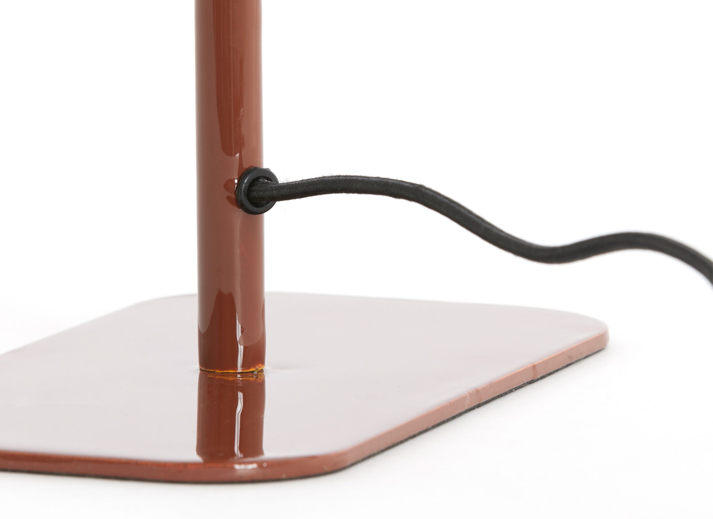 Detailfoto - Tafellamp Elenie H48cm - metaal - rood bruin