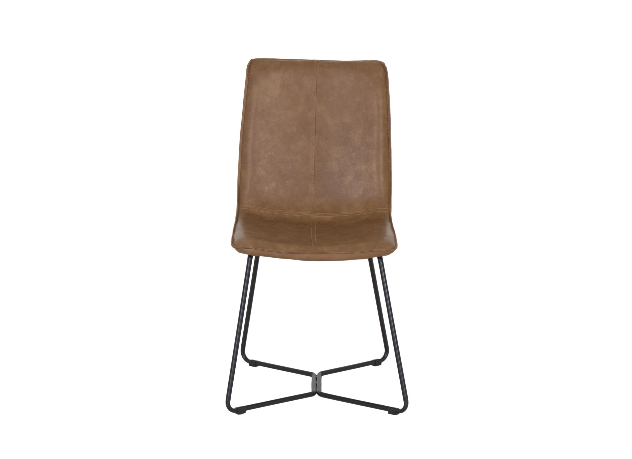 Detail - Chaise Zigzag 46x60x90cm - similicuir - cognac