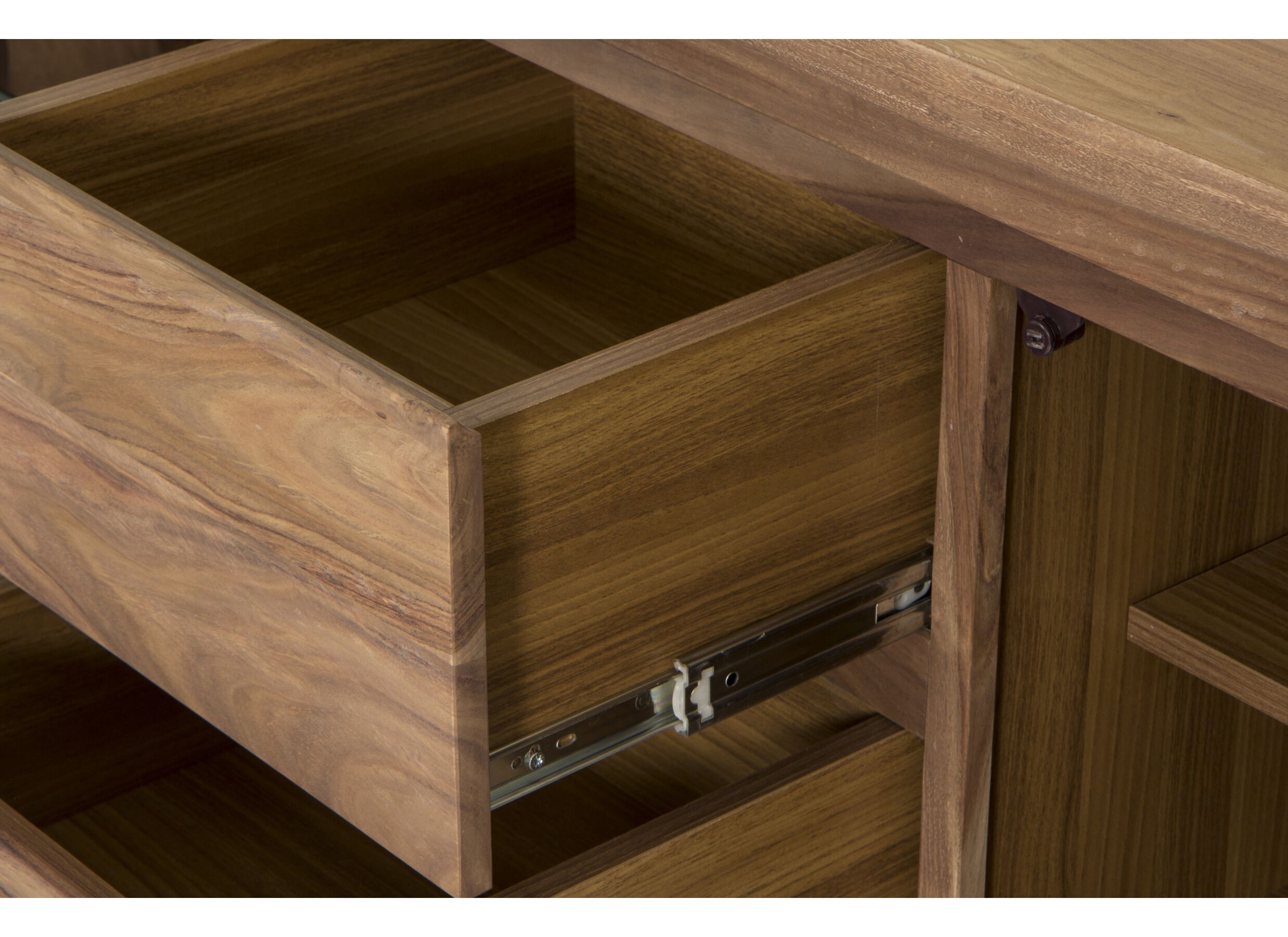 Tv-meubel Carbone 170cm - sheesham massief & fineer & decor - naturel