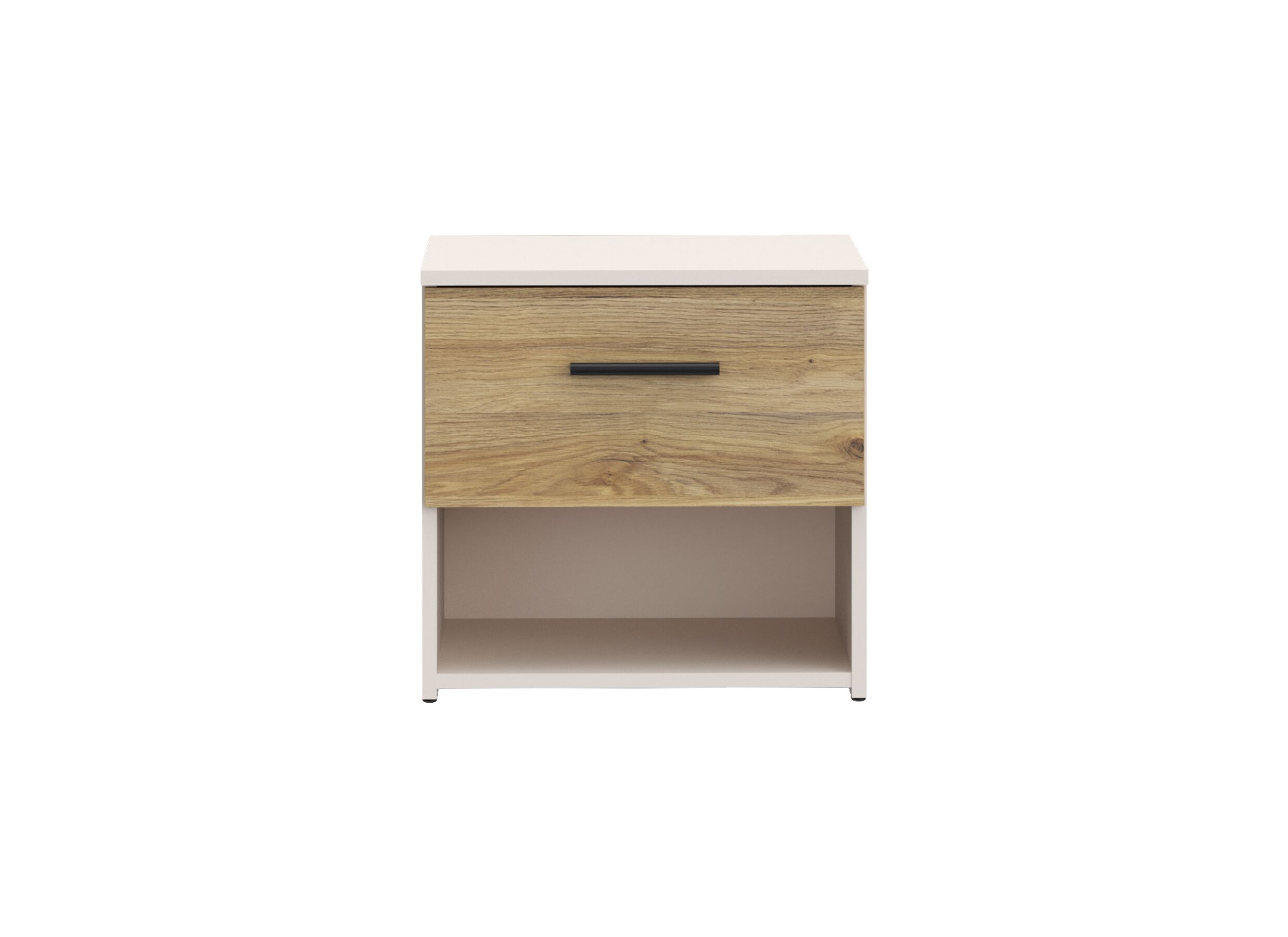 Table de chevet Waikato 45x41x44cm - panneau décor - chêne mauvella/sable