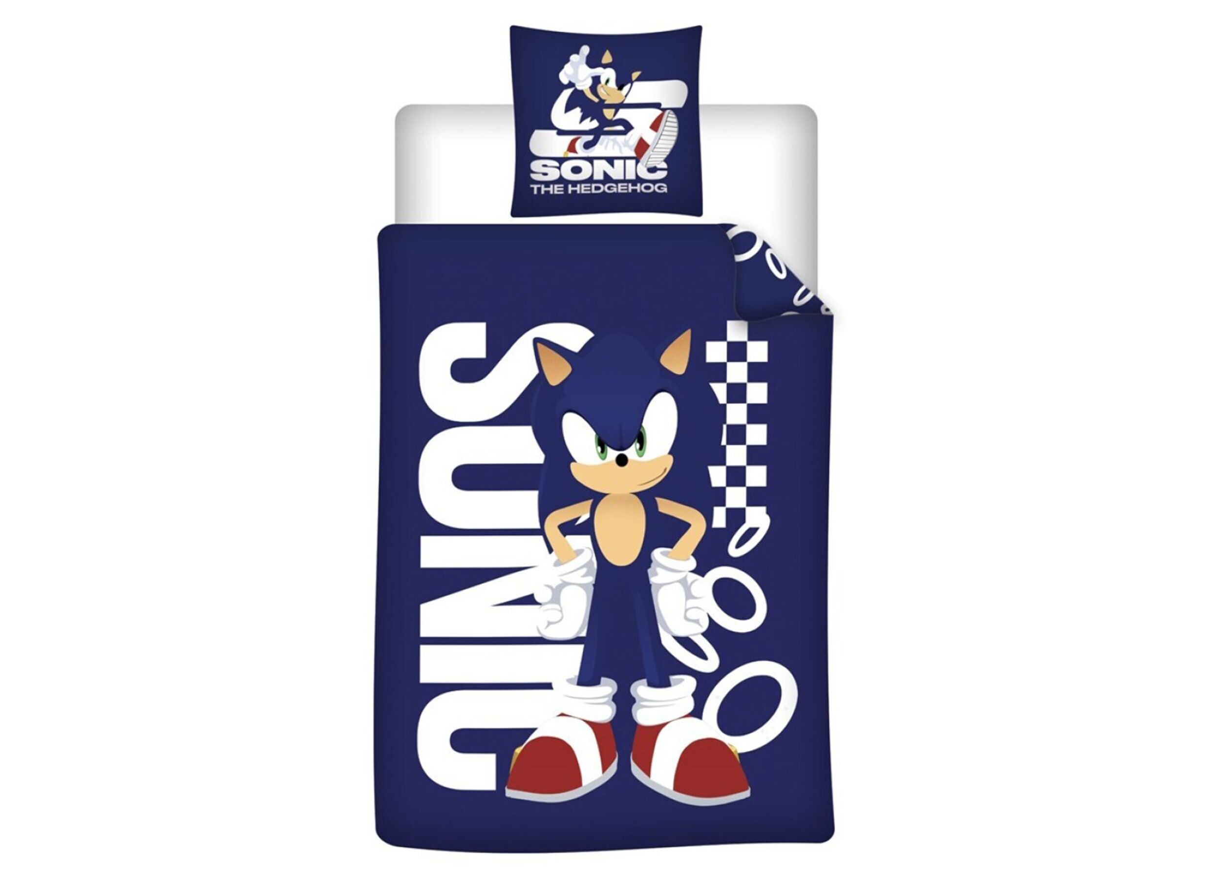 Dekbedovertrek Sonic 140x200cm - polykatoen - blauw - Housse de couette Sonic 140x200cm - polycoton - bleu