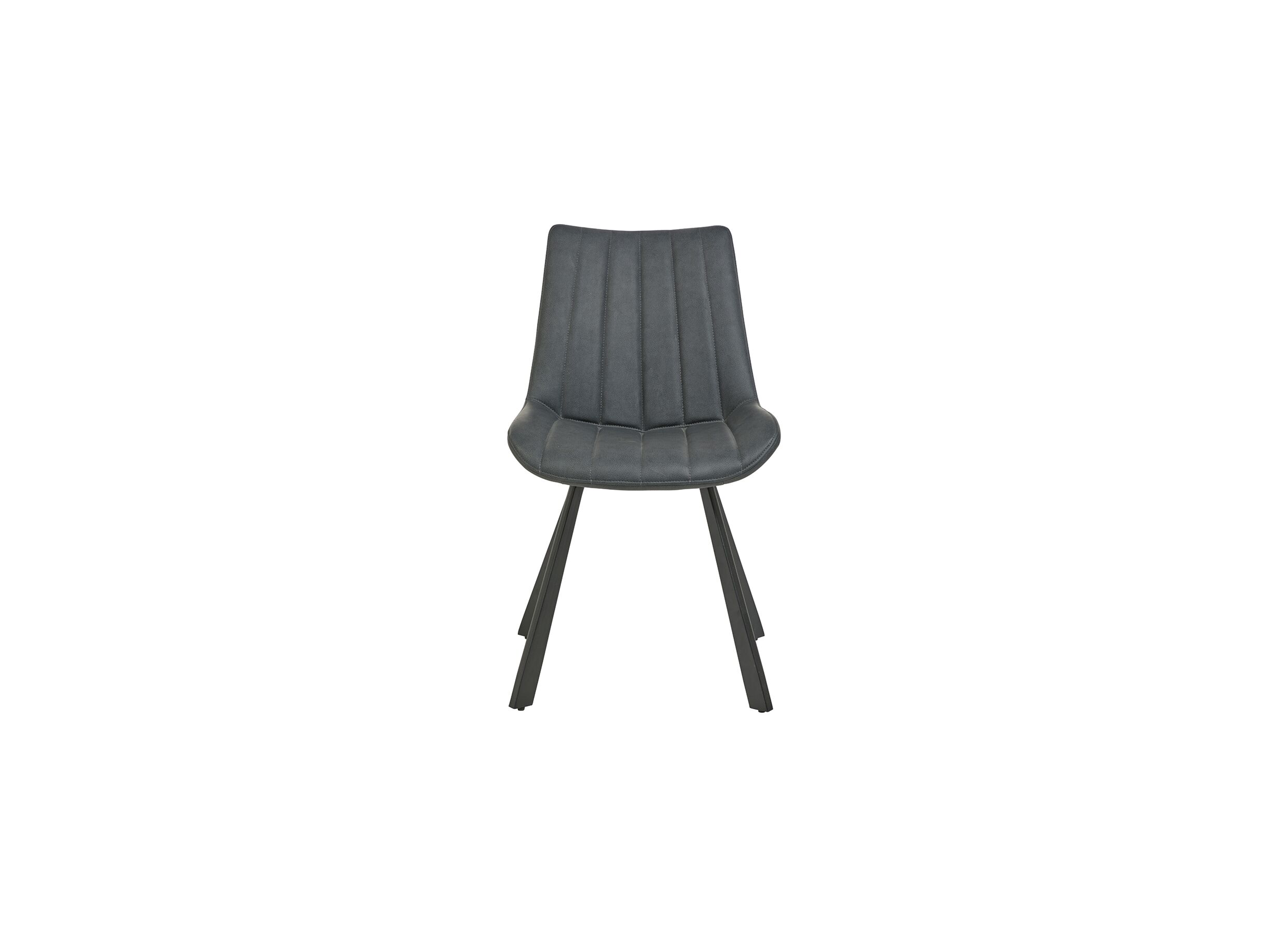 Chaise 50x63x87cm - similicuir - anthracite