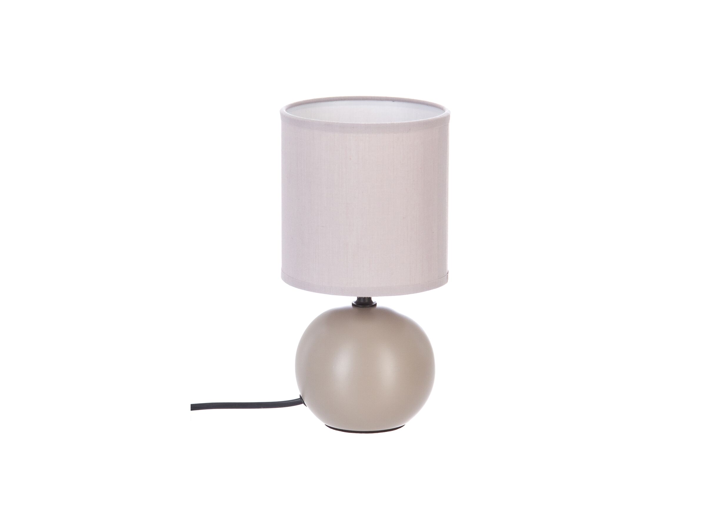 Lampe de table Boule E14 H25cm taupe - Lampe de table Boule E14 H25cm taupe