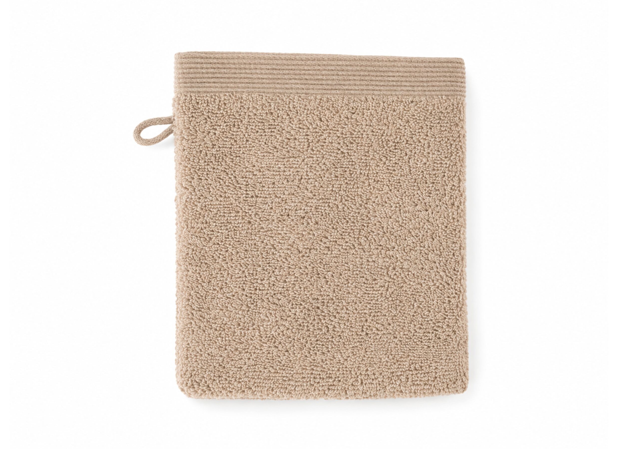 Washandje Flora 16x22cm - katoen - beige - Gant de toilette Flora 16x22cm - coton - beige