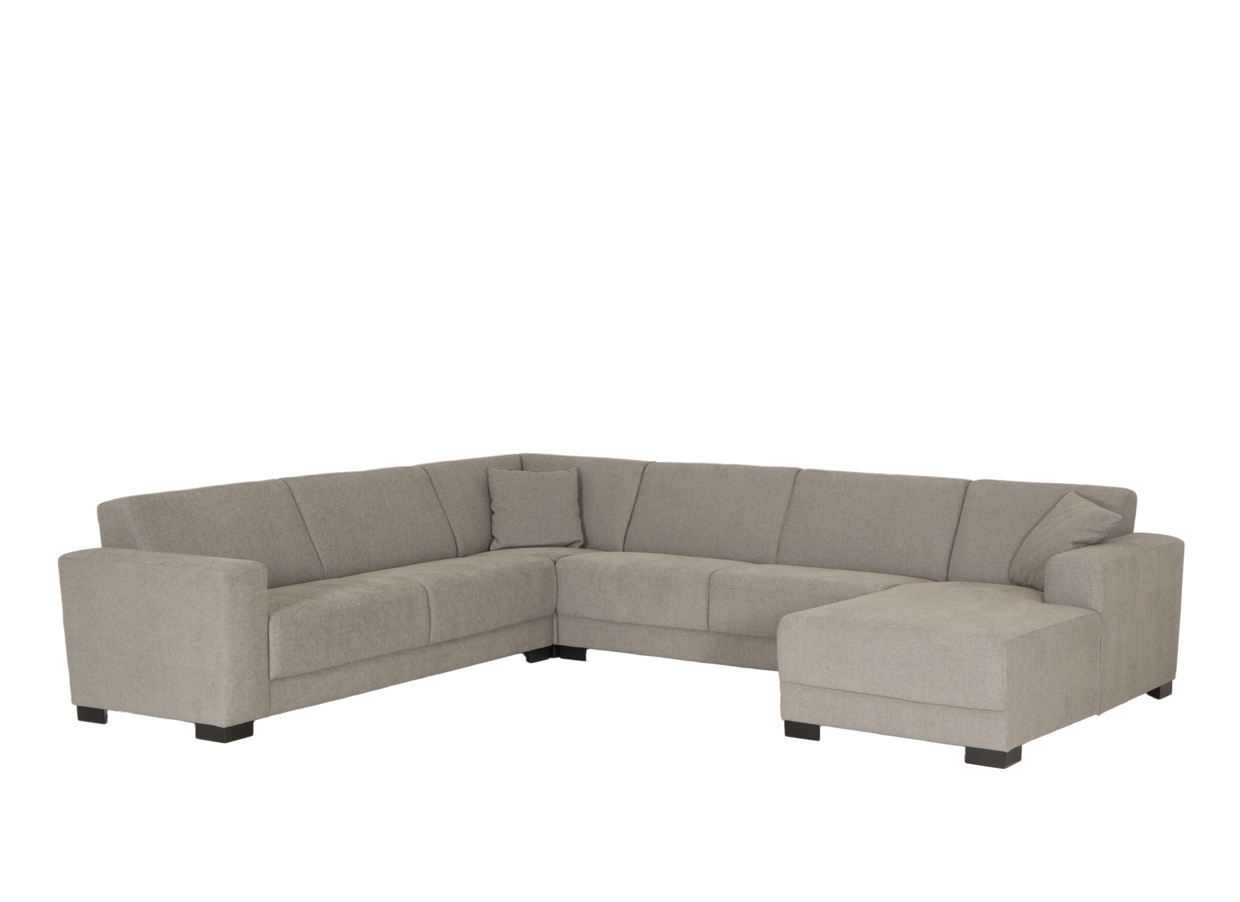 Canapé d'angle Willy tissu gris - Canapé d'angle Willy 322x276cm - tissu - gris