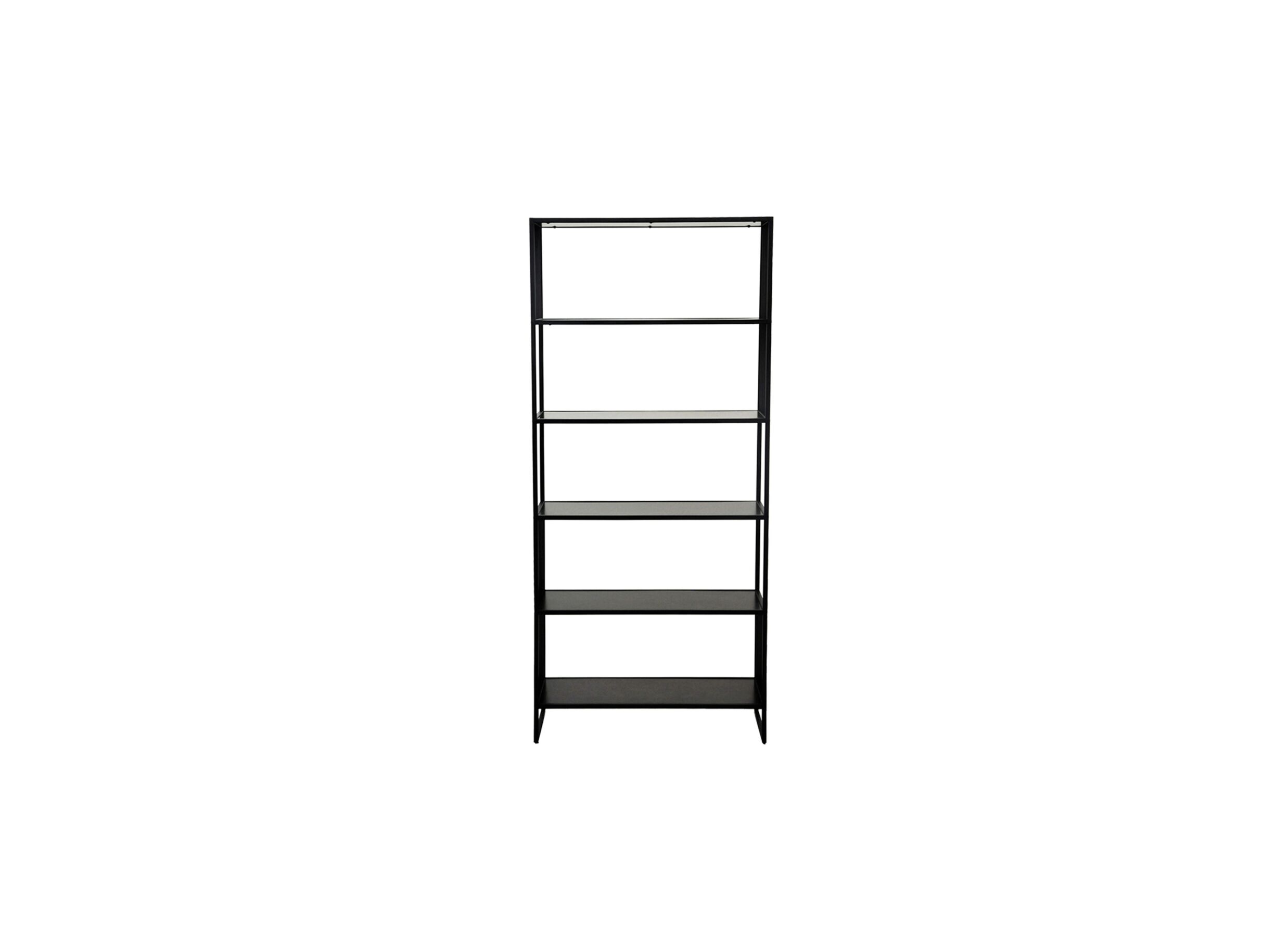 Overzichtsfoto - Opbergrek Mefisto 83x35x185cm - metaal melamine - zwart