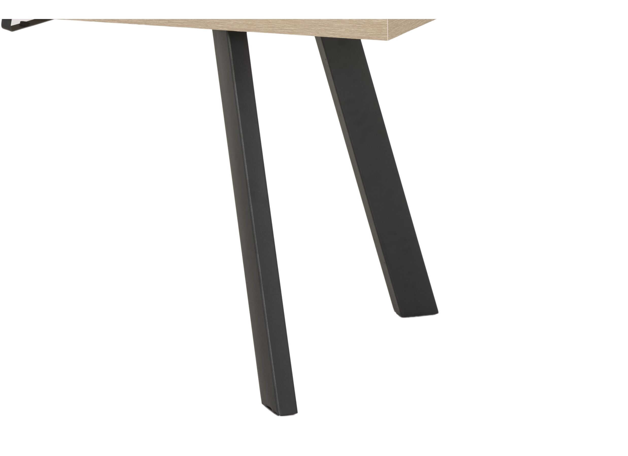 Table Log 159/198x84,5cm - mélamine - brun