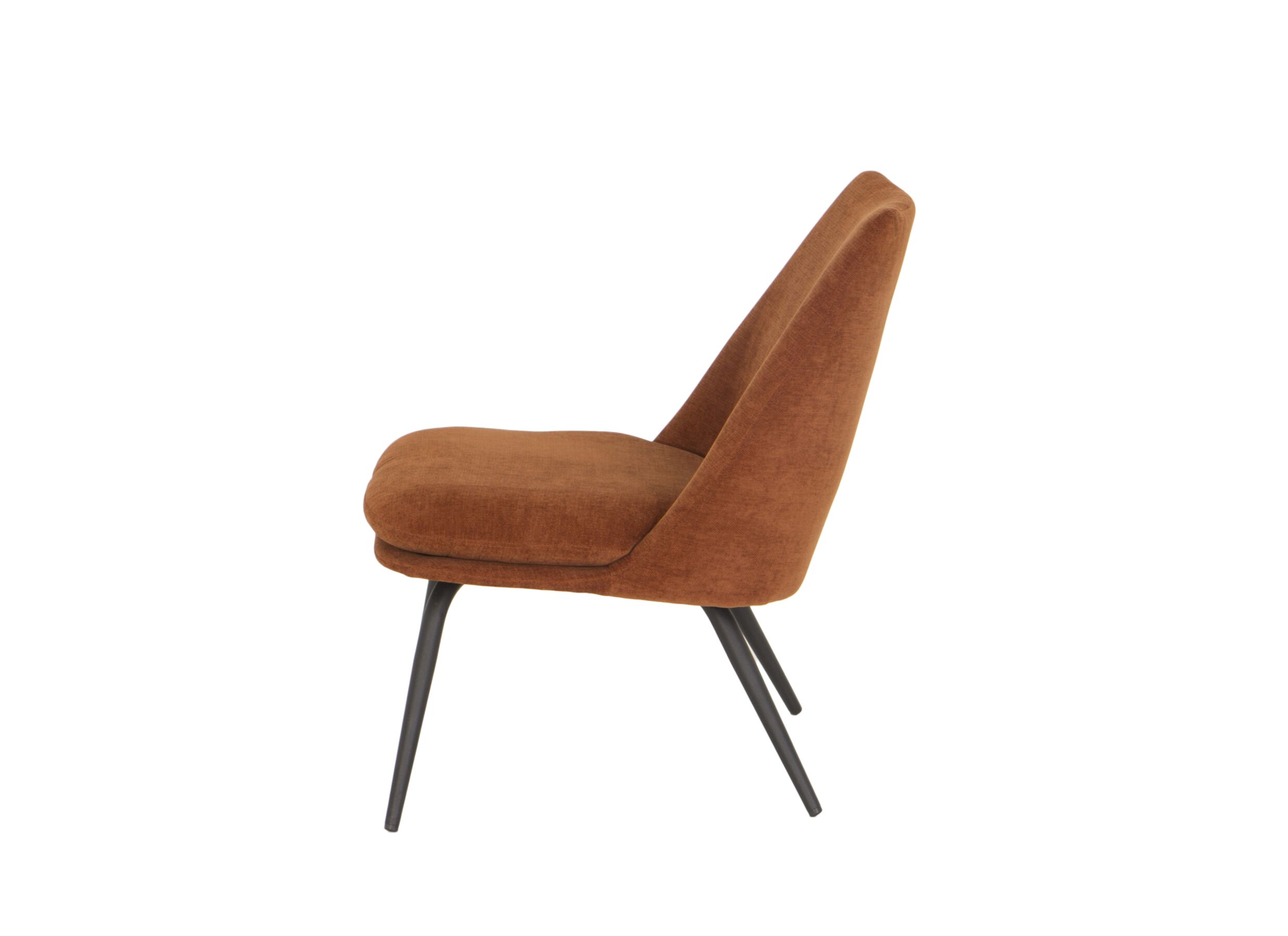 Fauteuil Yoyo 56x73x77cm - tissu - rouille