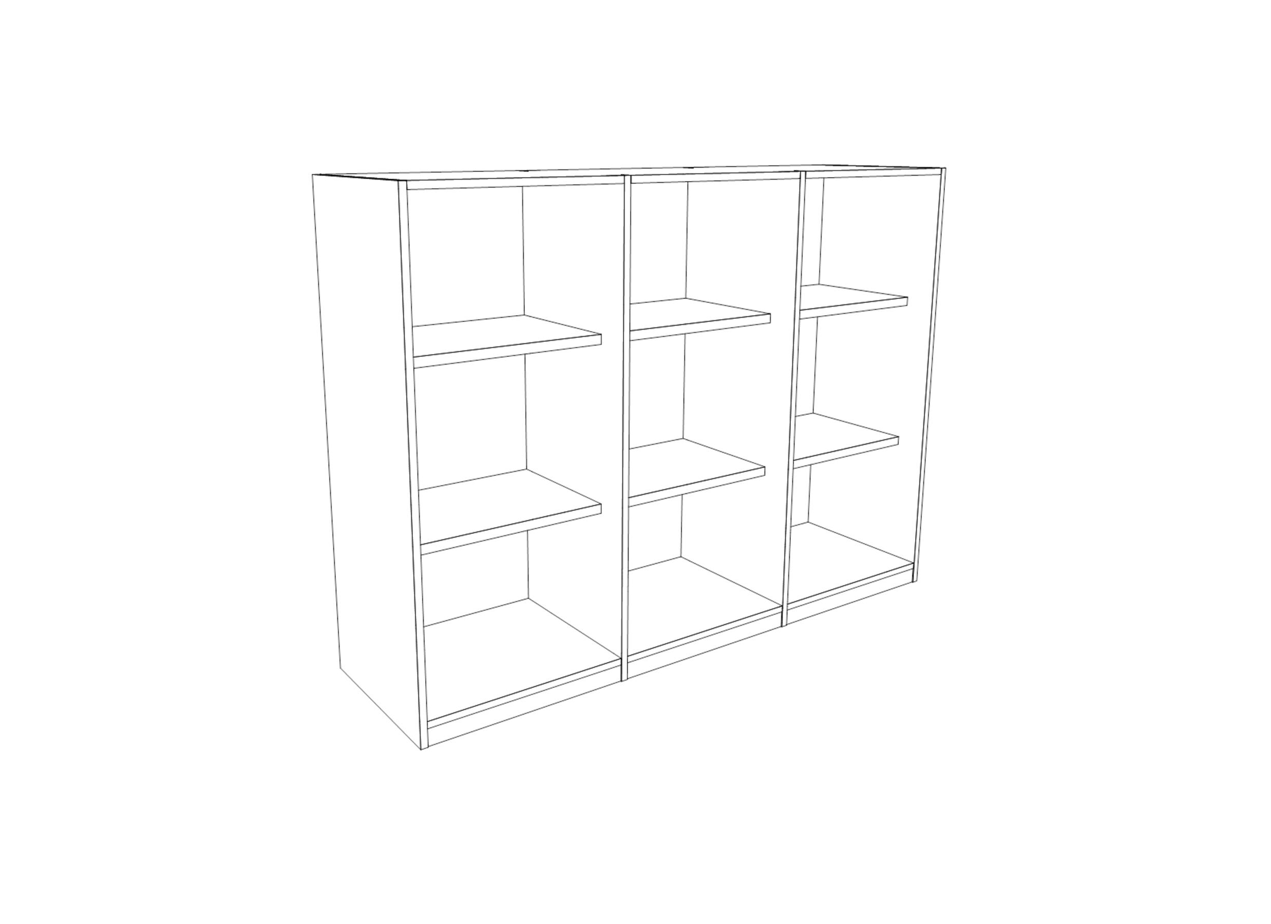 Indeling - Opbergkast Capo 2 160x40x112cm - melamine - kastanje & zwart