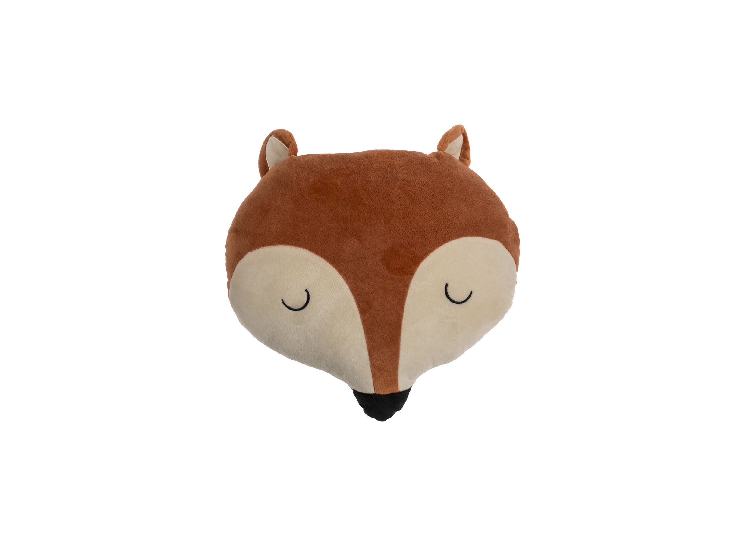 Overzichtsfoto - Kussen Fox Head 38x34cm - stof - bruin