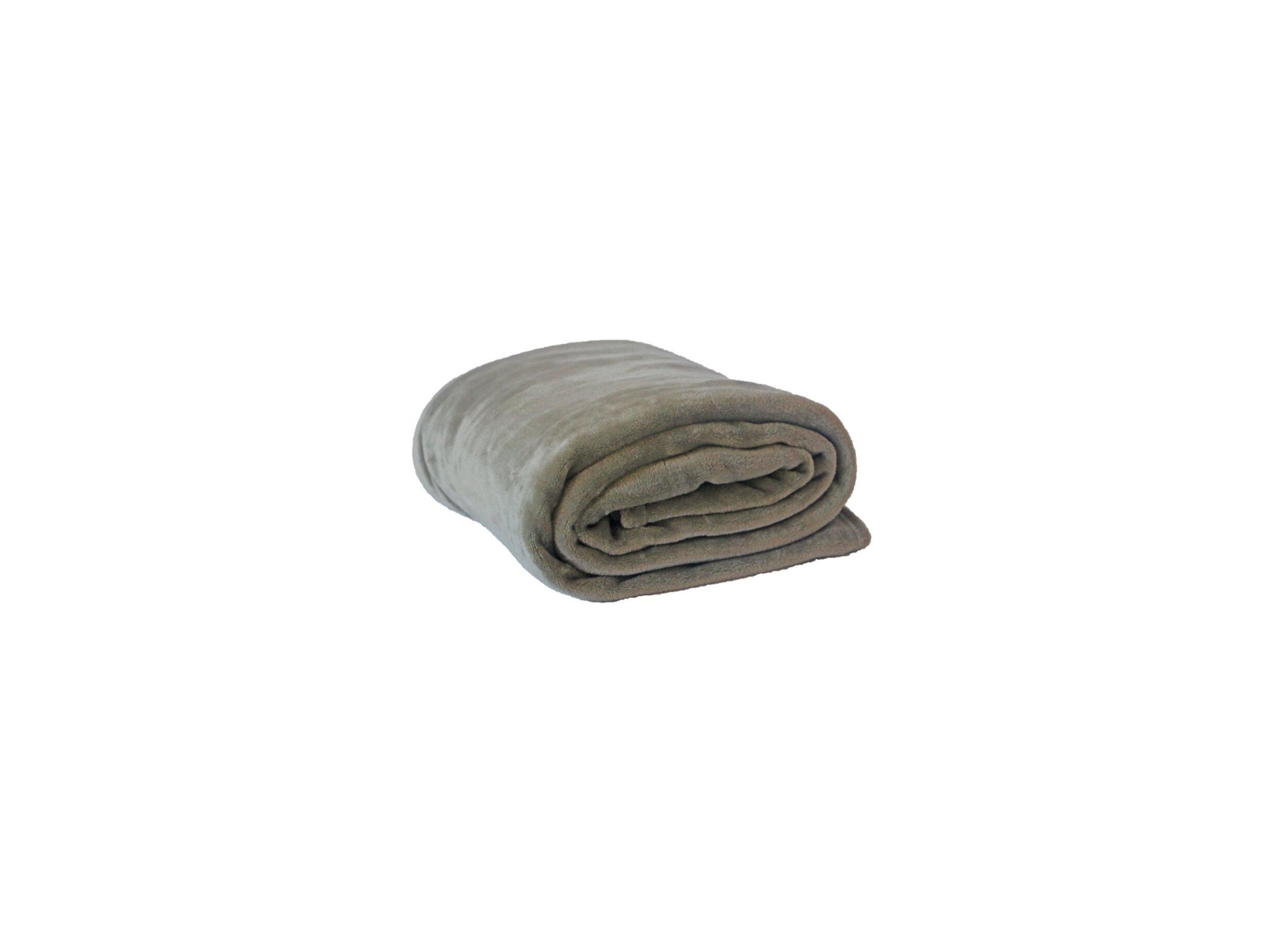 Plaid 150x200cm microfibre vert olive - Plaid 150x200cm microfibre vert olive