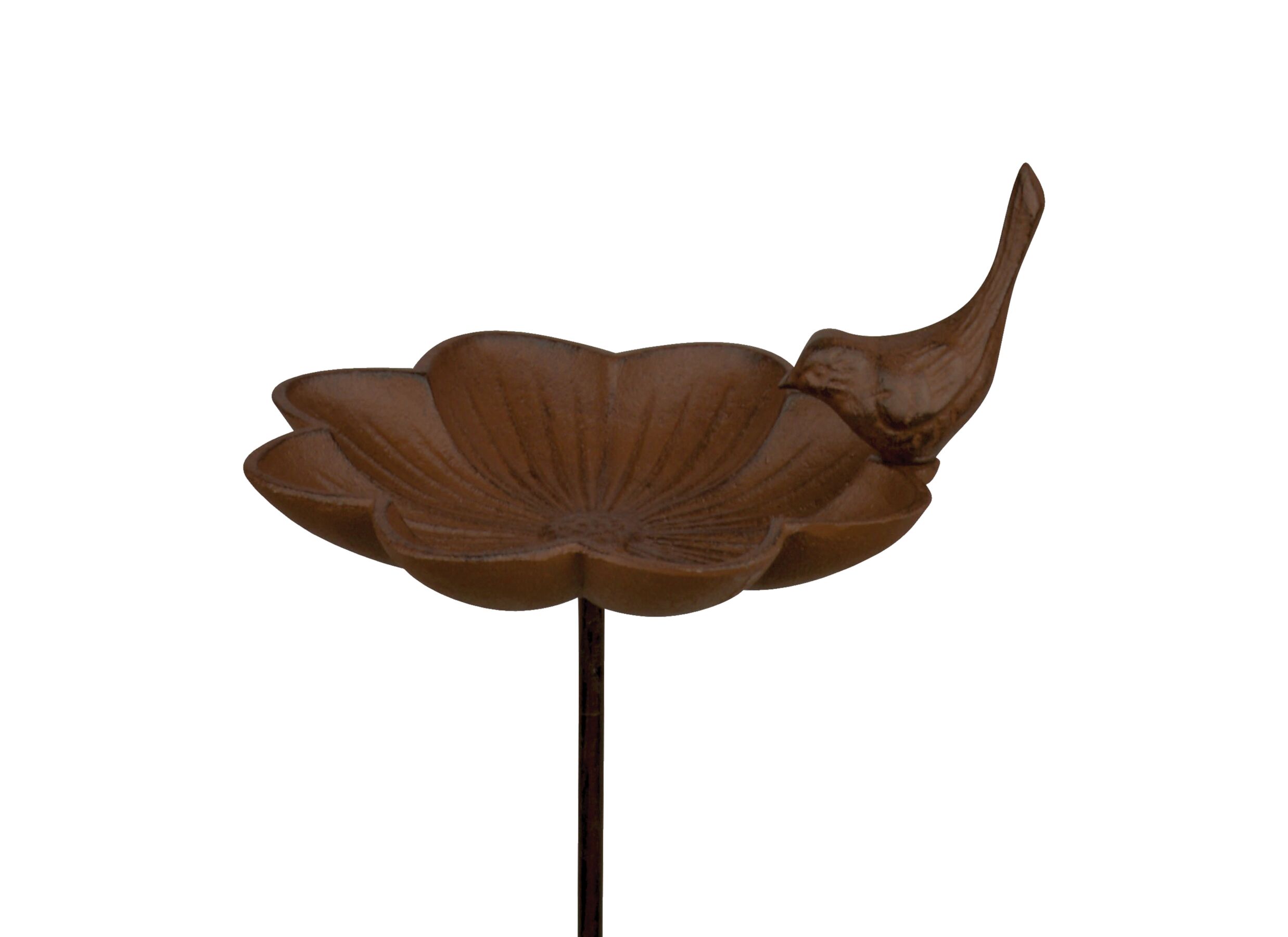 Detailfoto - Vogelbad H91cm - gietijzer - roest