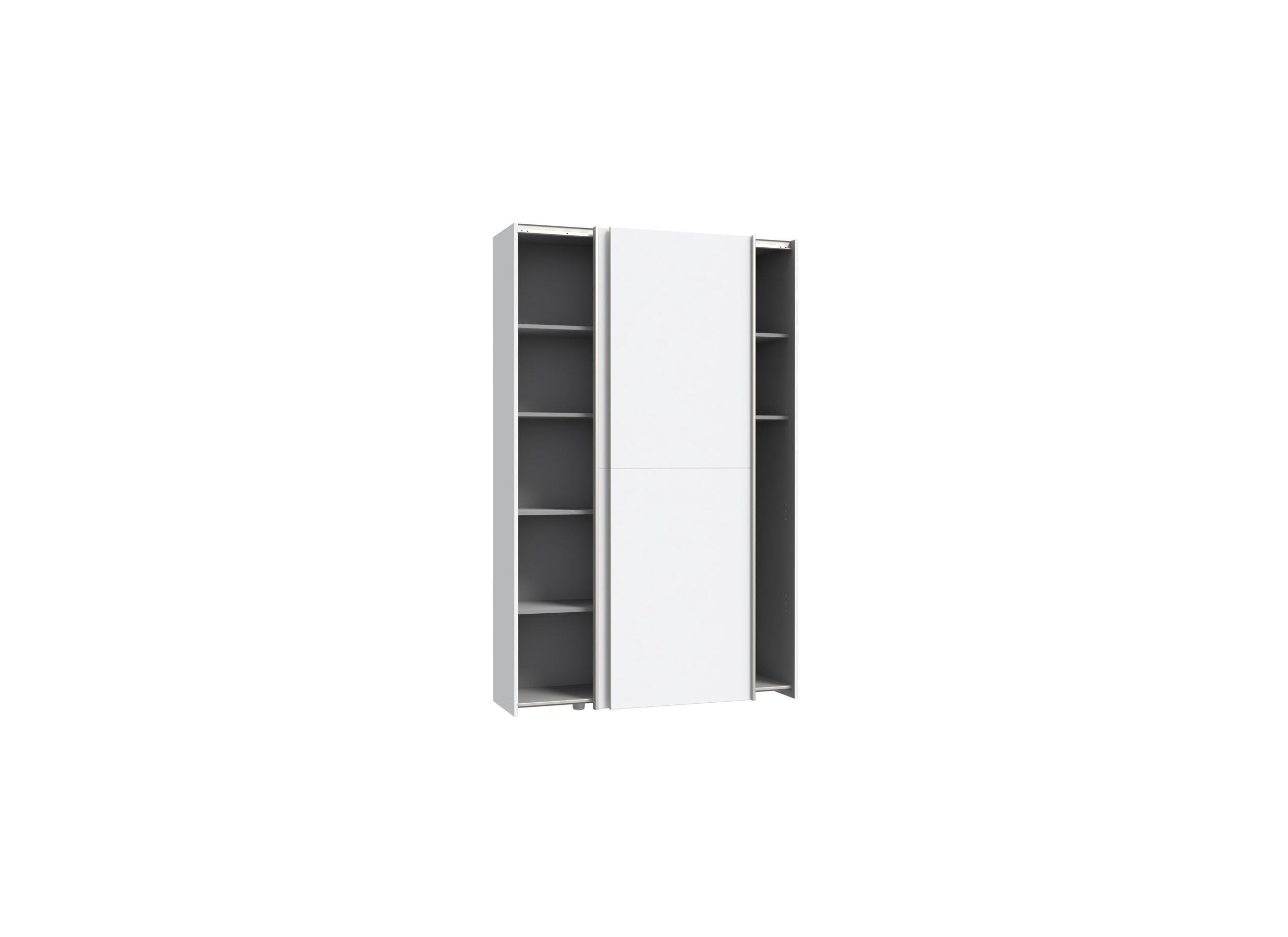 Schuifdeurkast Ozzula 120cm - decor - wit