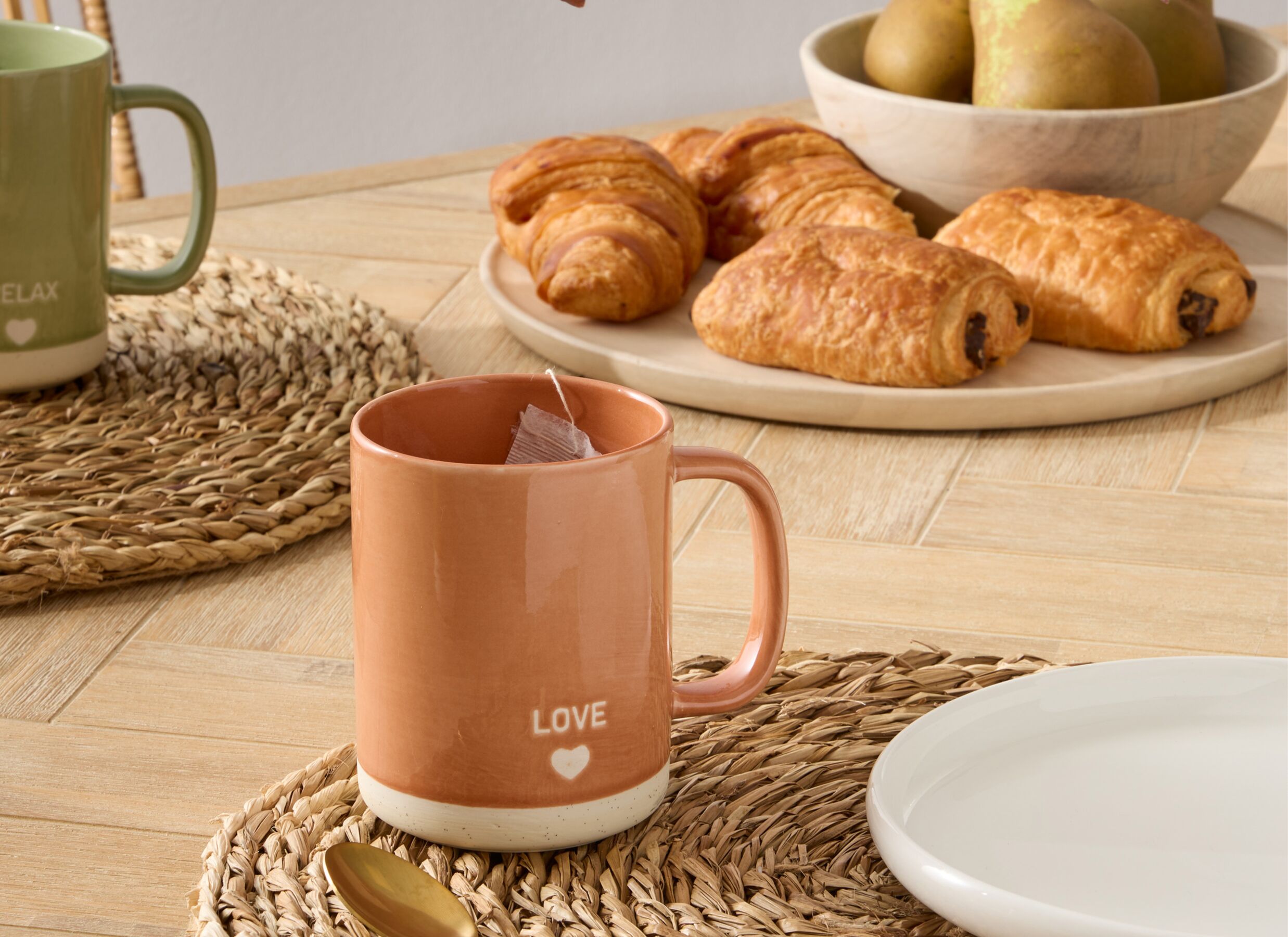 Foto ambiance - Mug Relax, Love, Smile 42cl - porcelaine - multicolor