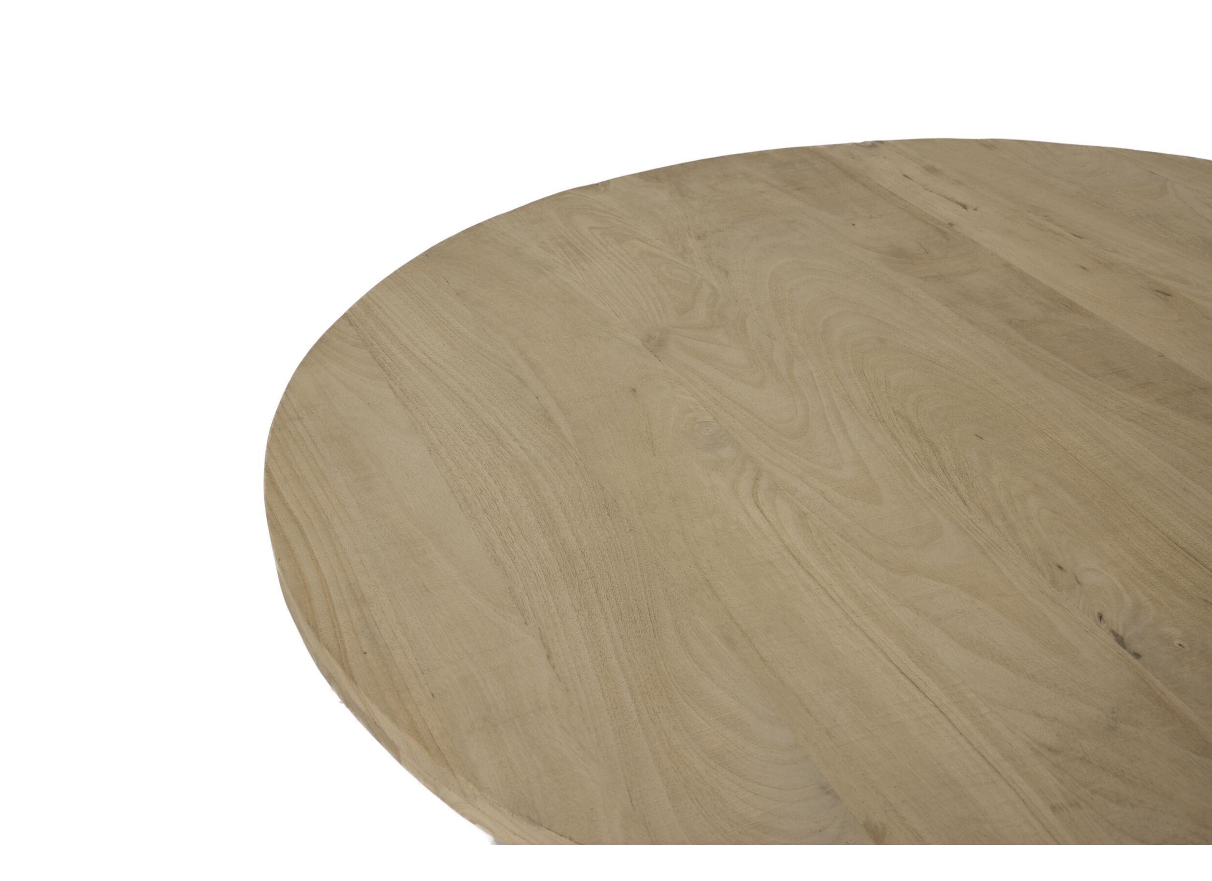 Detail - Table ronde Hoffa Ø130cm - manguier massif - sandblast