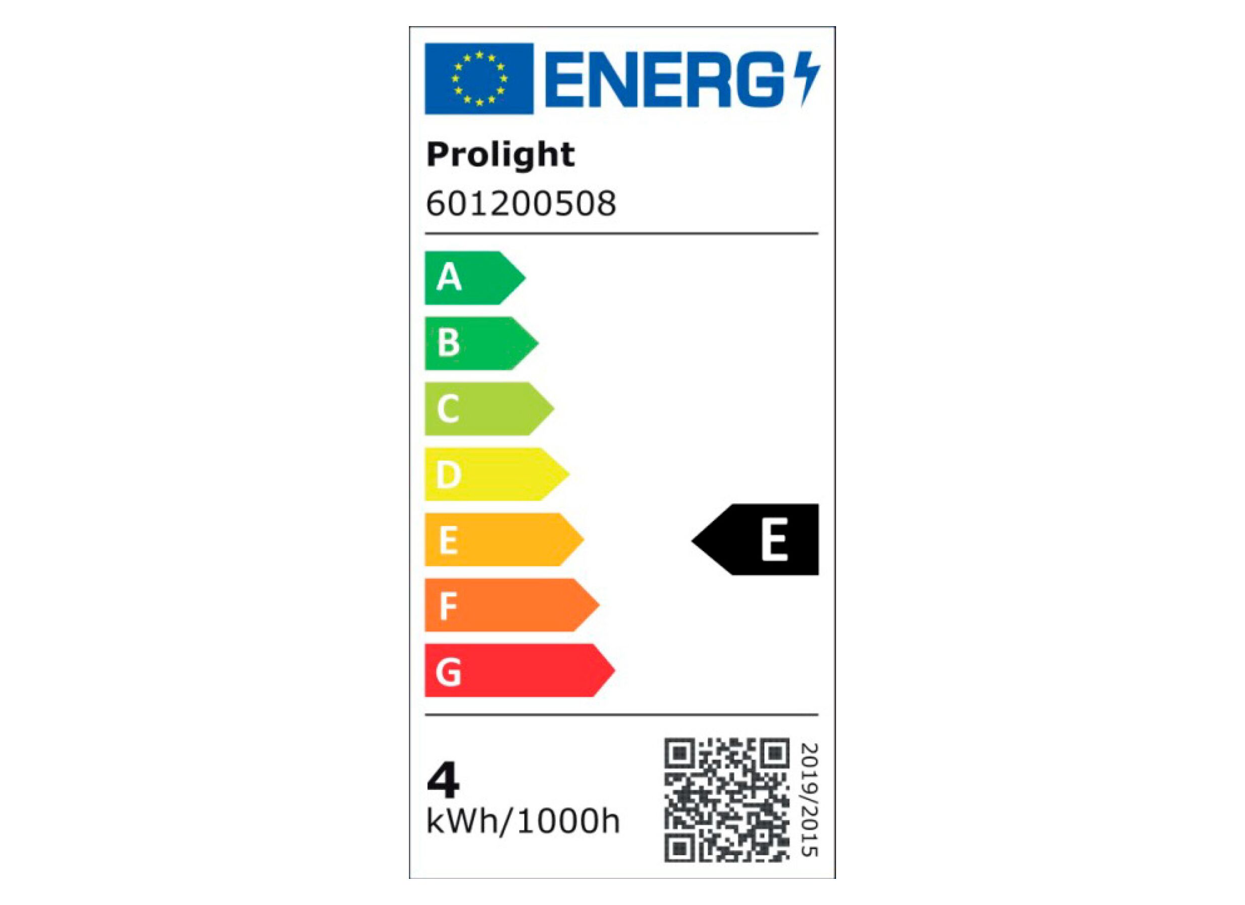 Label énergétique - Ampoule LED Bougie 4W E14