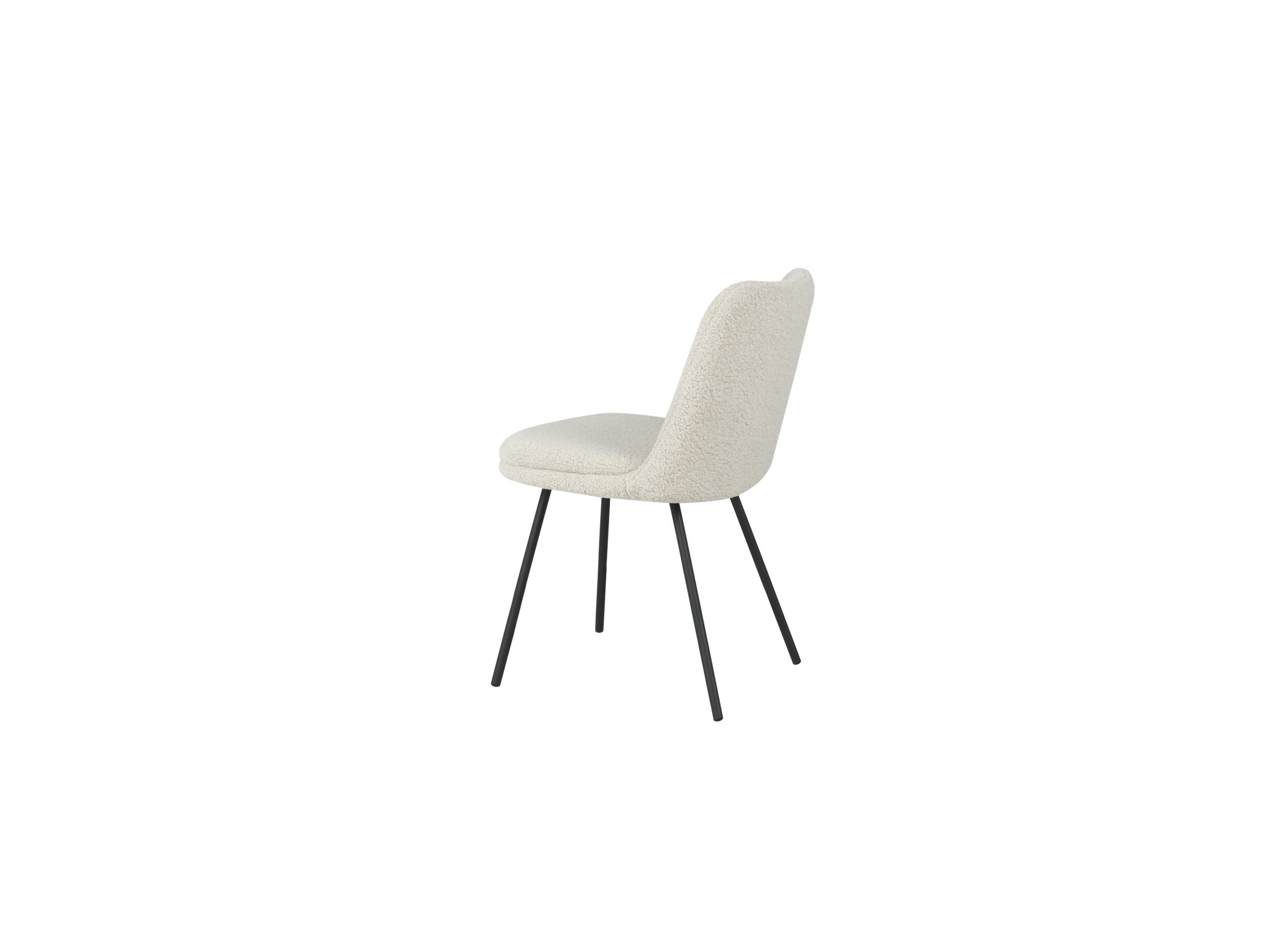Aperçu - Chaise Found 50x60x82cm - bouclé - blanc