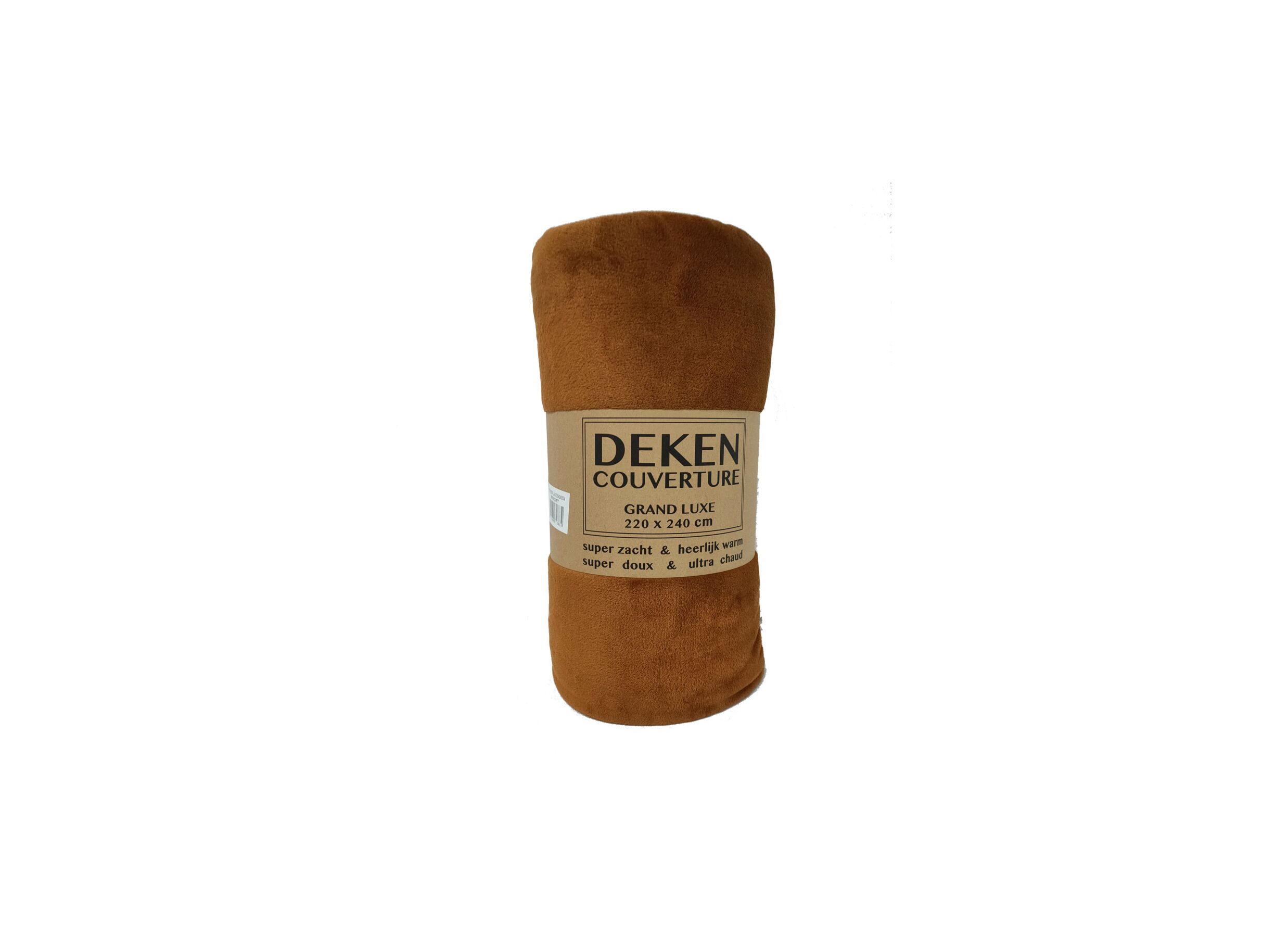 Plaid 220x240cm microfibre whiskey - Plaid 220x240cm microfibre whiskey