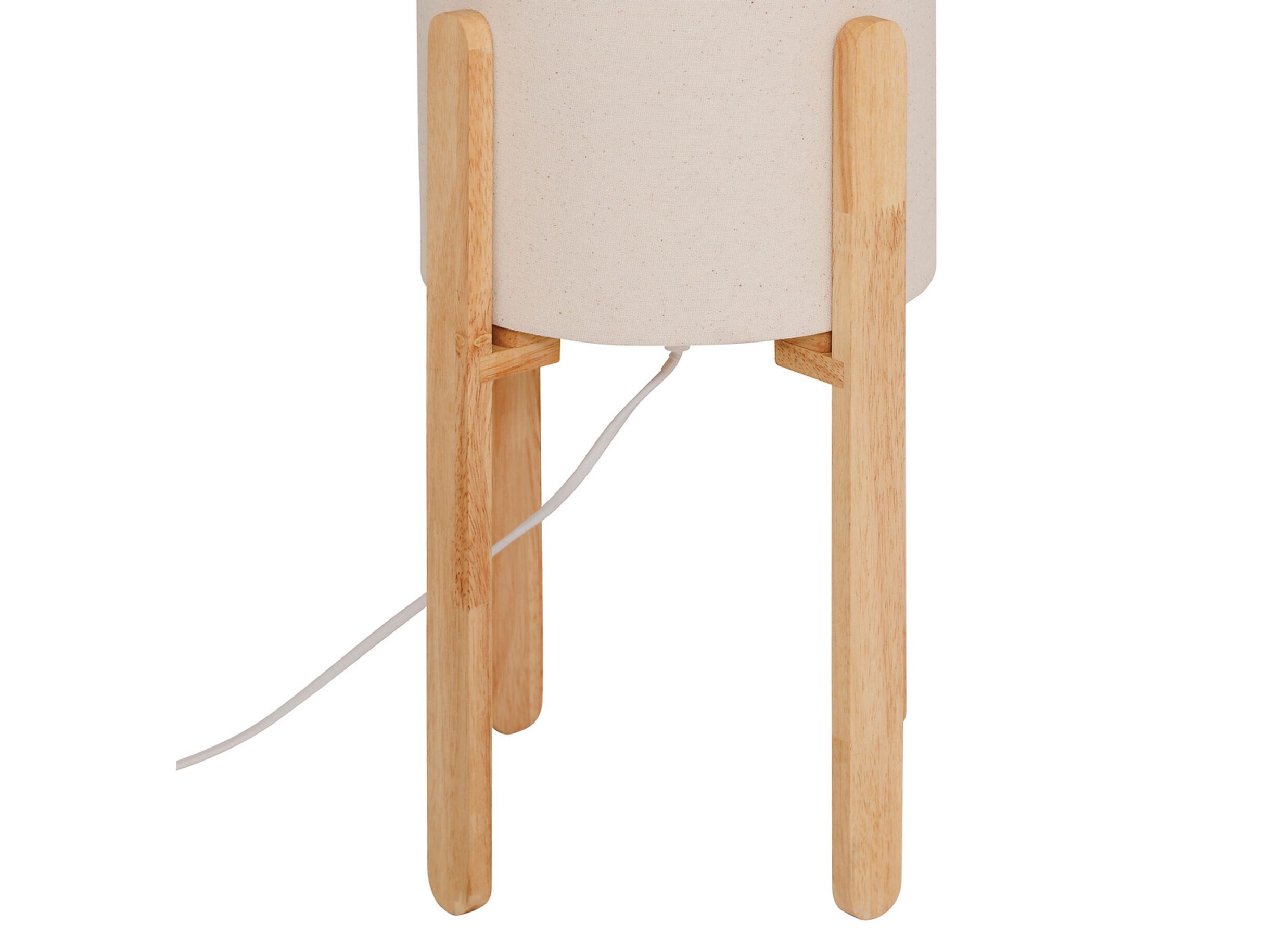 Detail - Lampadaire Rafa H107cm - PVC, acier & hévéa - beige et naturel