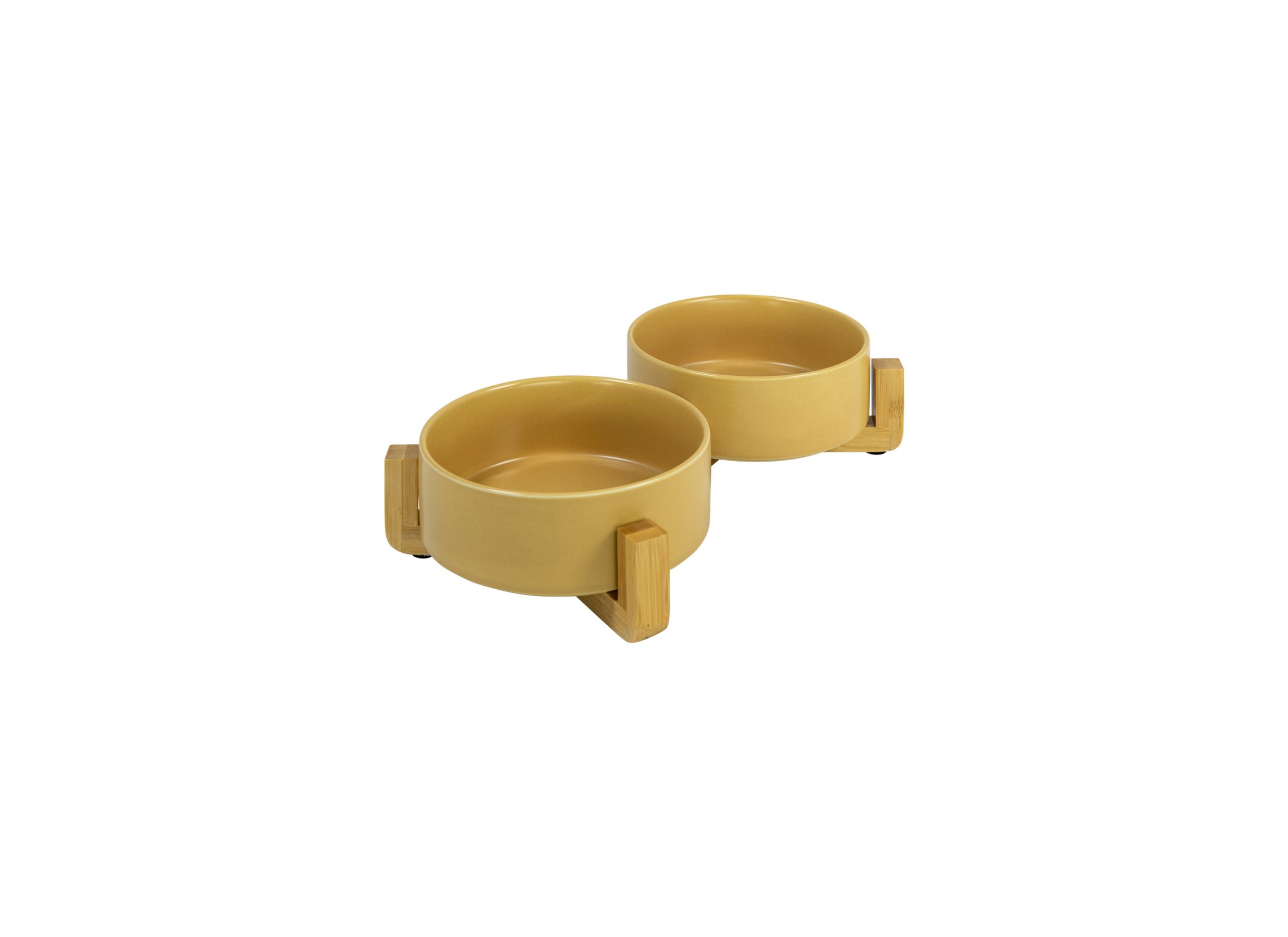Voerbak 2x400ml beige