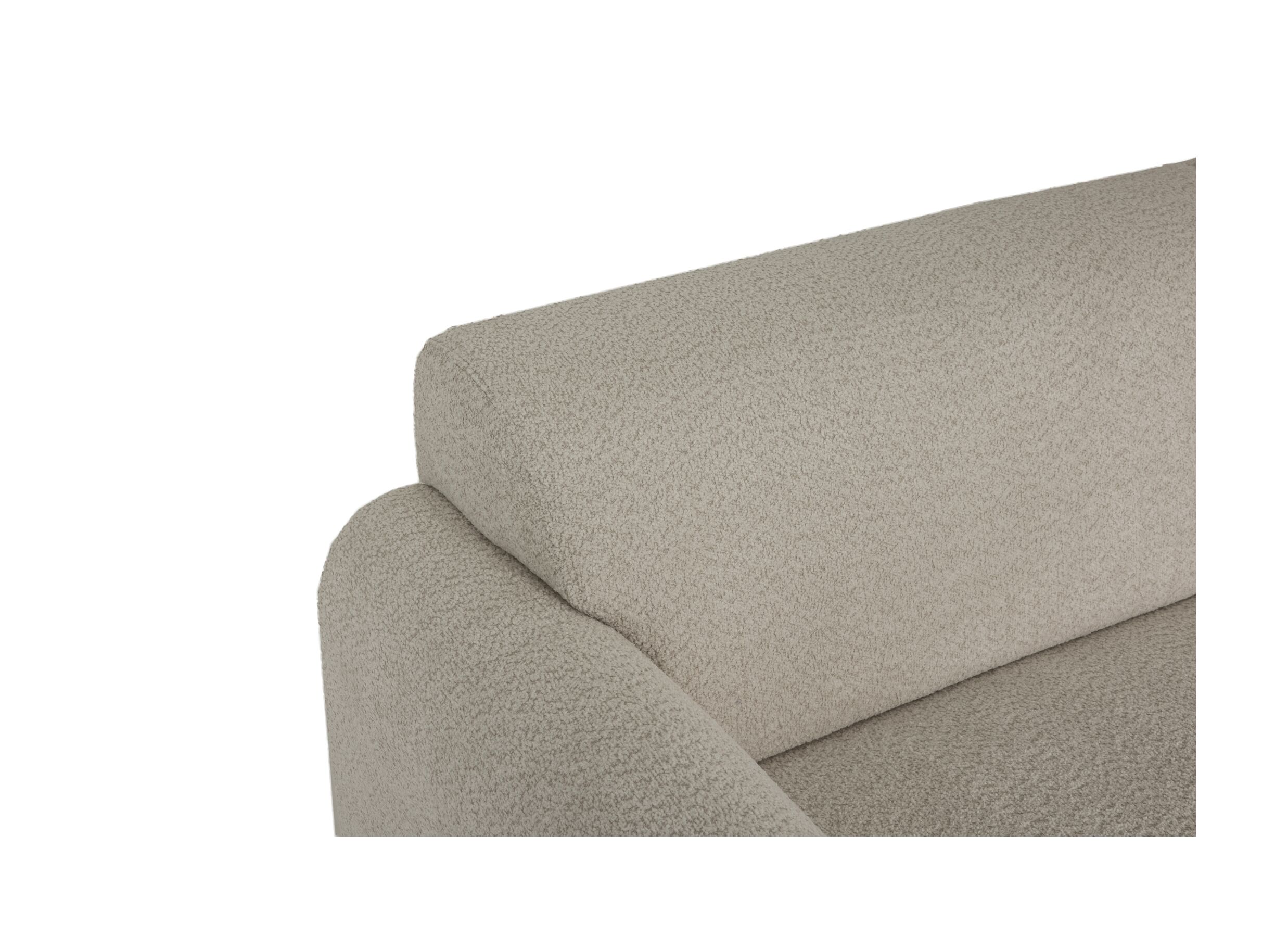 Detail - Canapé d'angle Malmo 340x171cm - tissu - beige