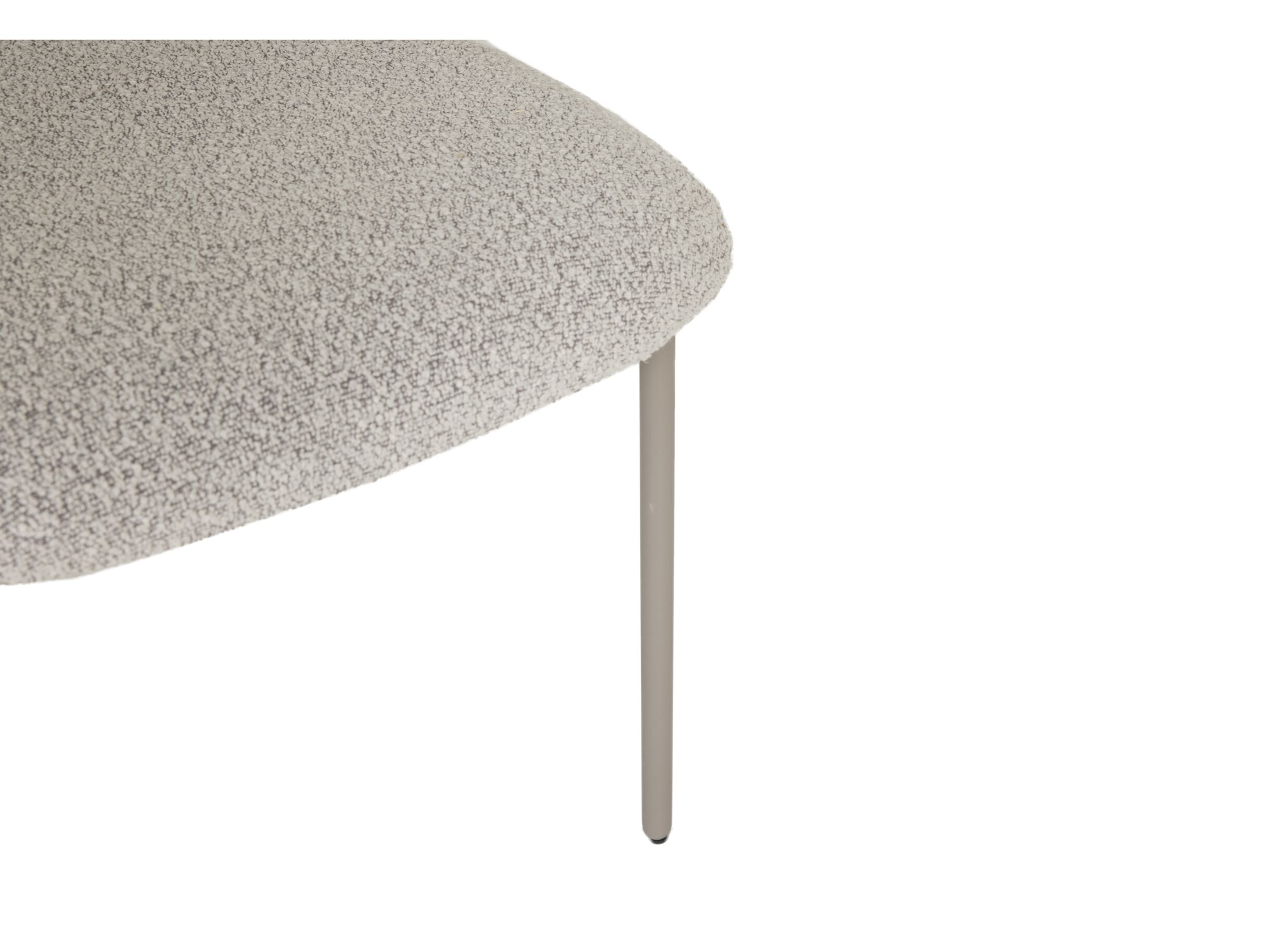 Detailfoto - Stoel Luke 54,5x58x79cm - bouclé - taupe beige