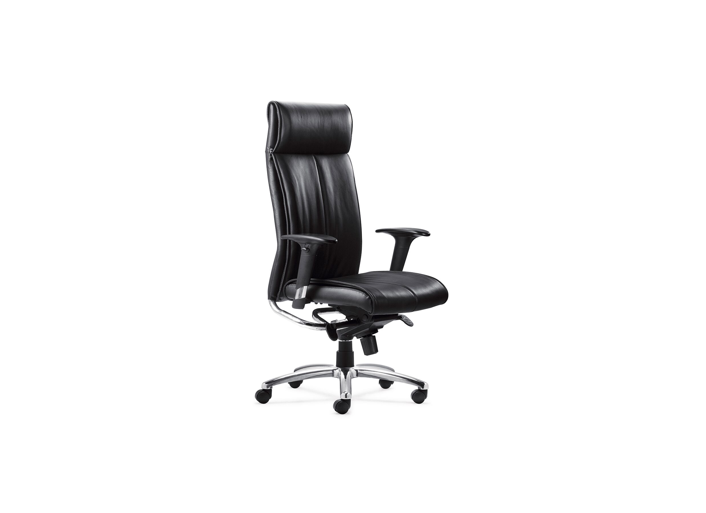 Chaise de bureau Harley noir - Chaise de bureau Harley 66x66x120,5cm - similicuir - noir