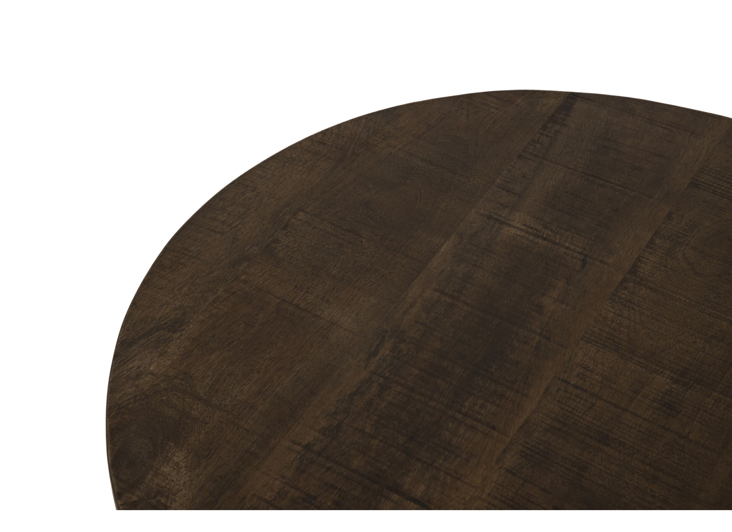 Detailfoto - Bijzettafel Celeste Ø70cm - mango massief - new brown set van 3