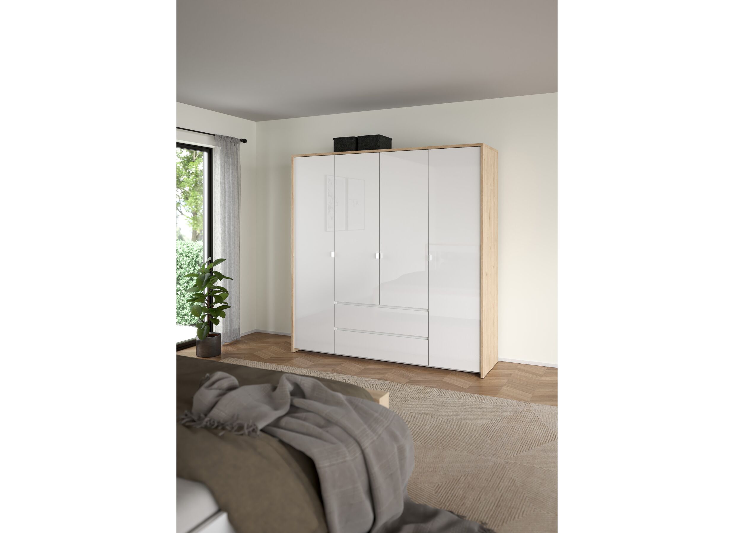 Foto ambiance - Garde-robe Next 197x58x202cm - décor - blanc & jackson hickory