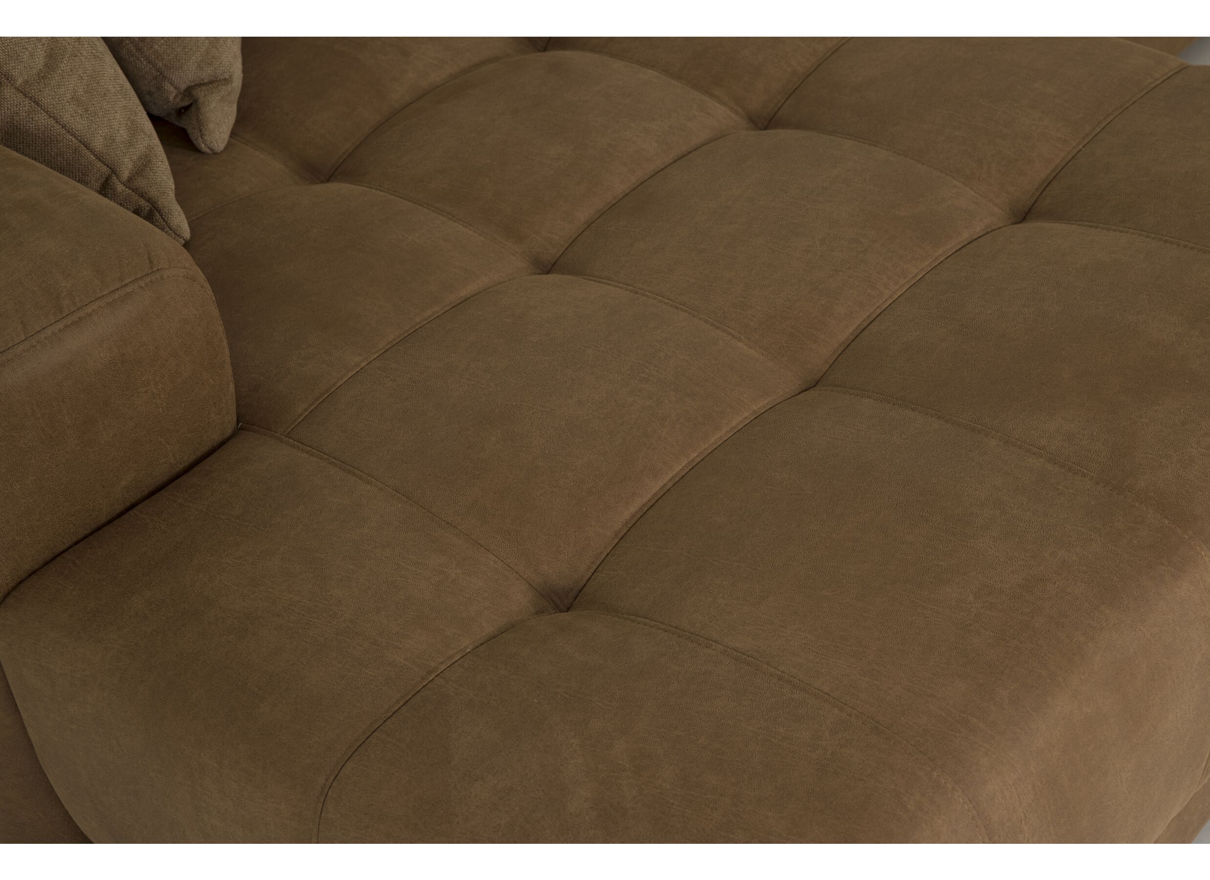 Canapé d'angle Rimini 388x224cm - tissu - cognac
