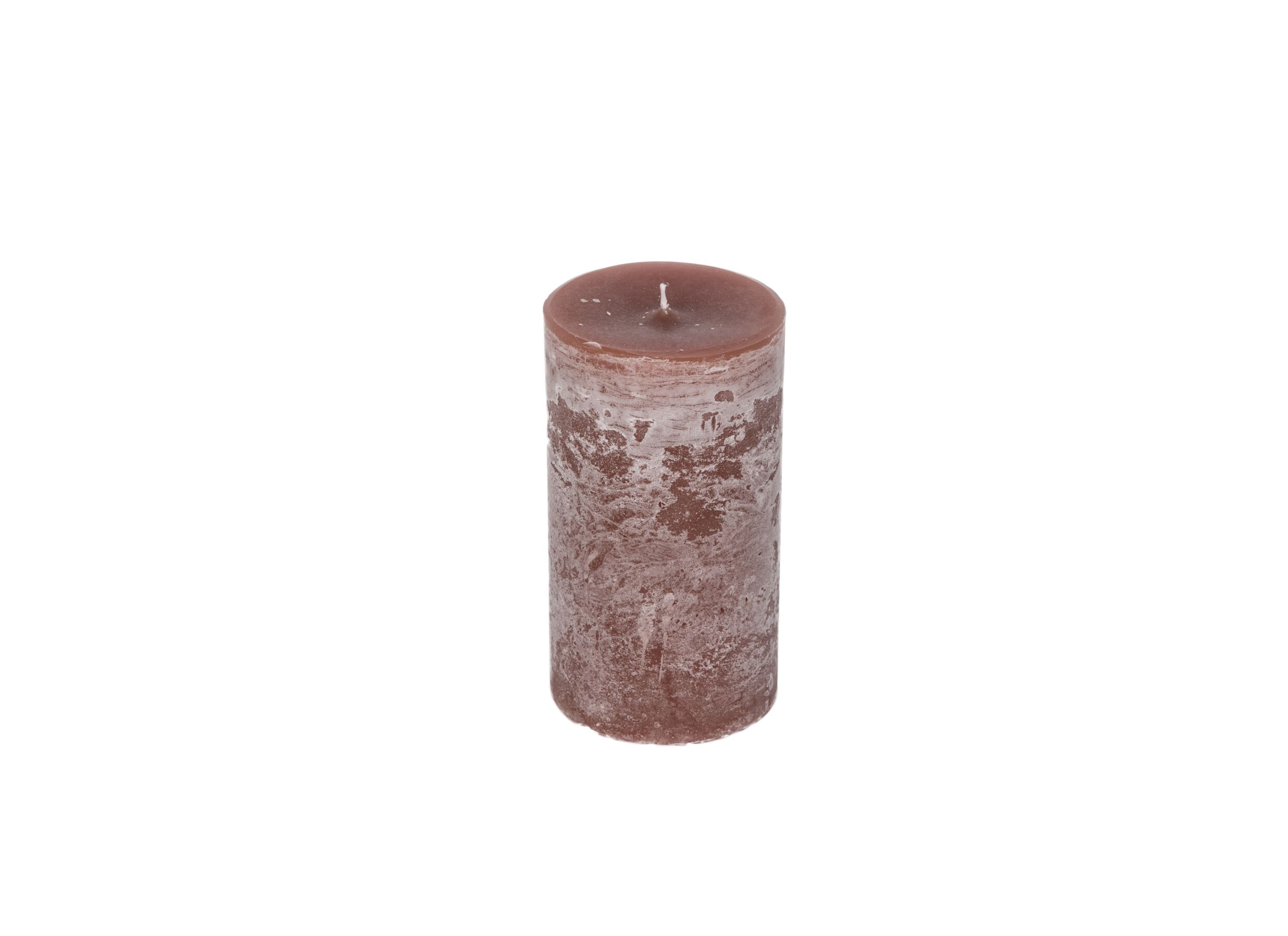 Kaars Cilinder Ø8 - Bougie Cylindre Ø8,6x15cm - rustique - rusty peach
