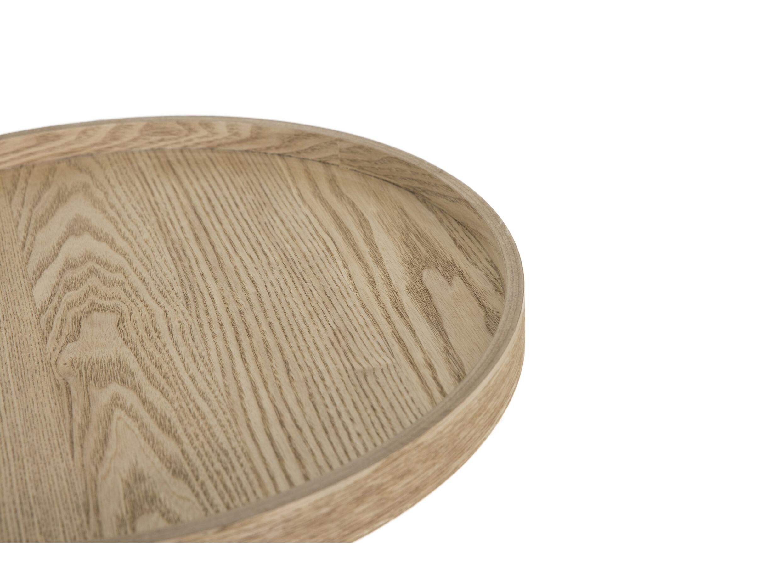 Detail - Table basse Mush Ø45cm - placage de frêne & décor - naturel
