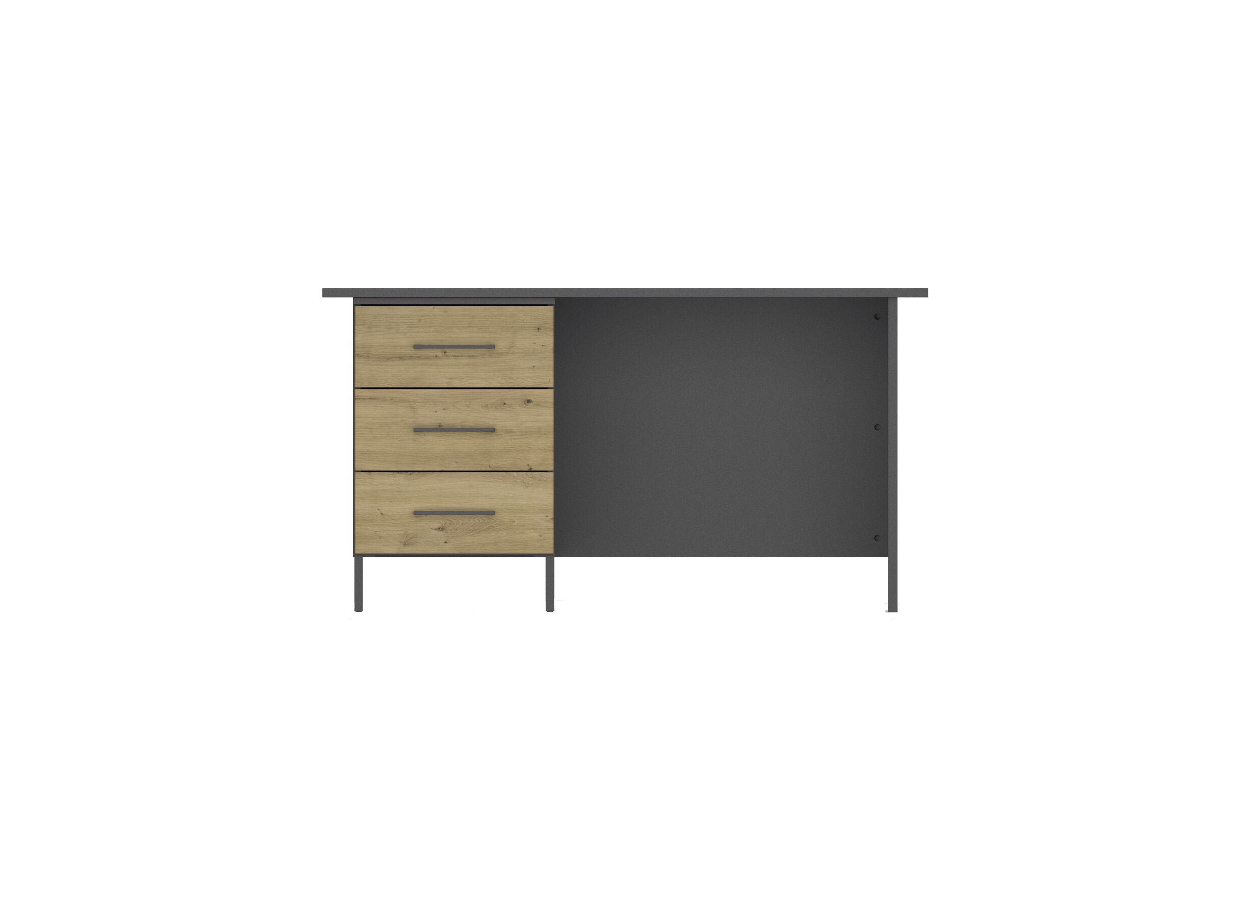 Bureau Butte 140x50x75cm - decor - artisanale eik & grijs