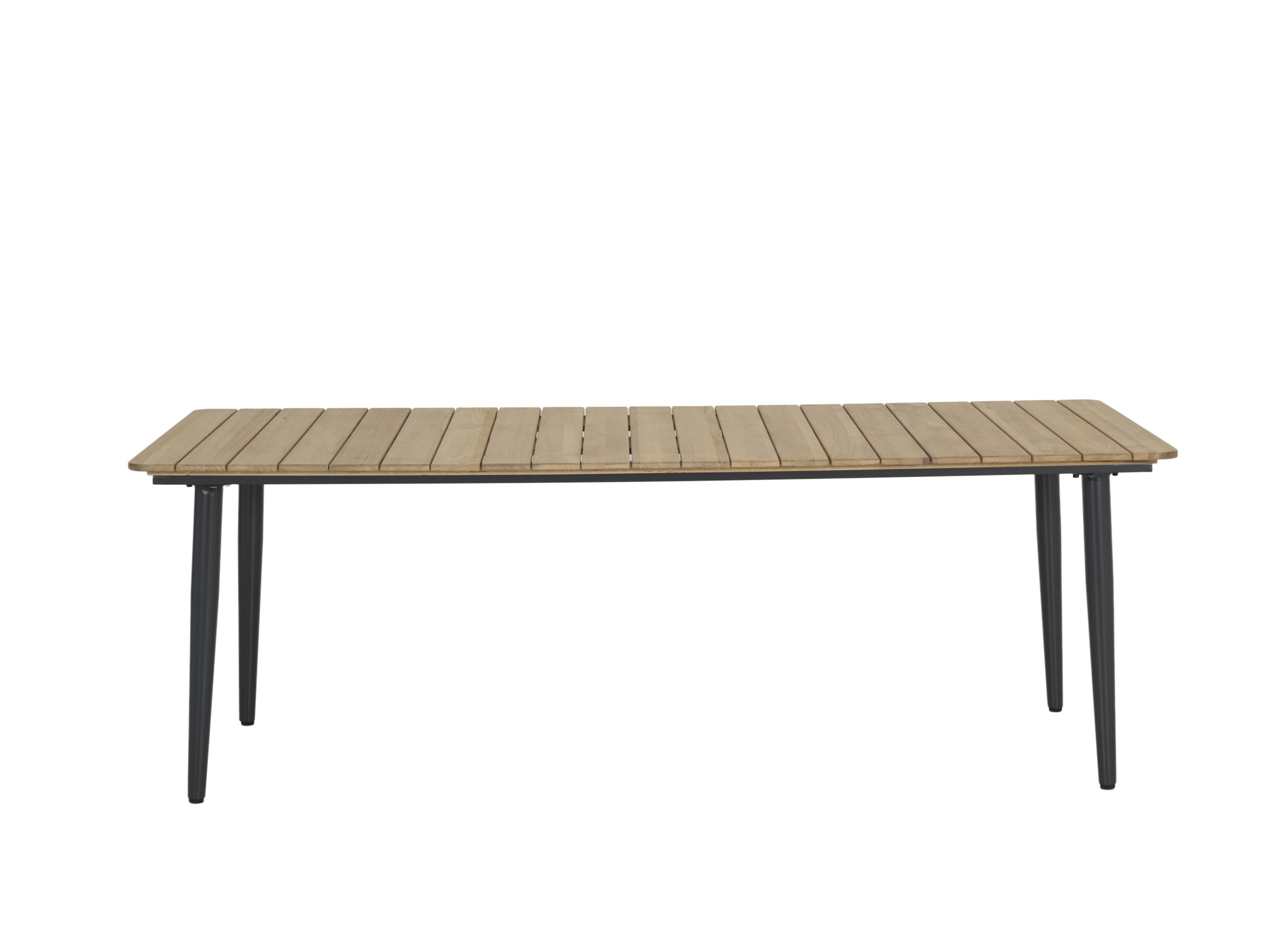 Aperçu - Table Brisk 220x100cm - teck massif & aluminium - naturel