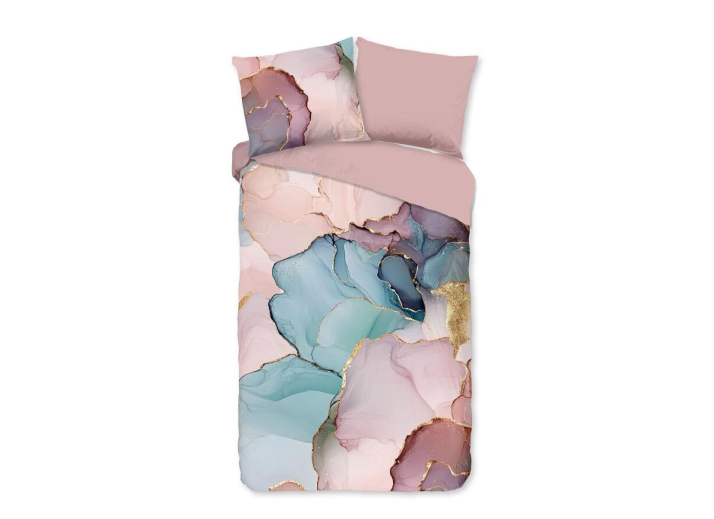 Plus Important - Housse de couette Marley 240x220cm - coton - rose
