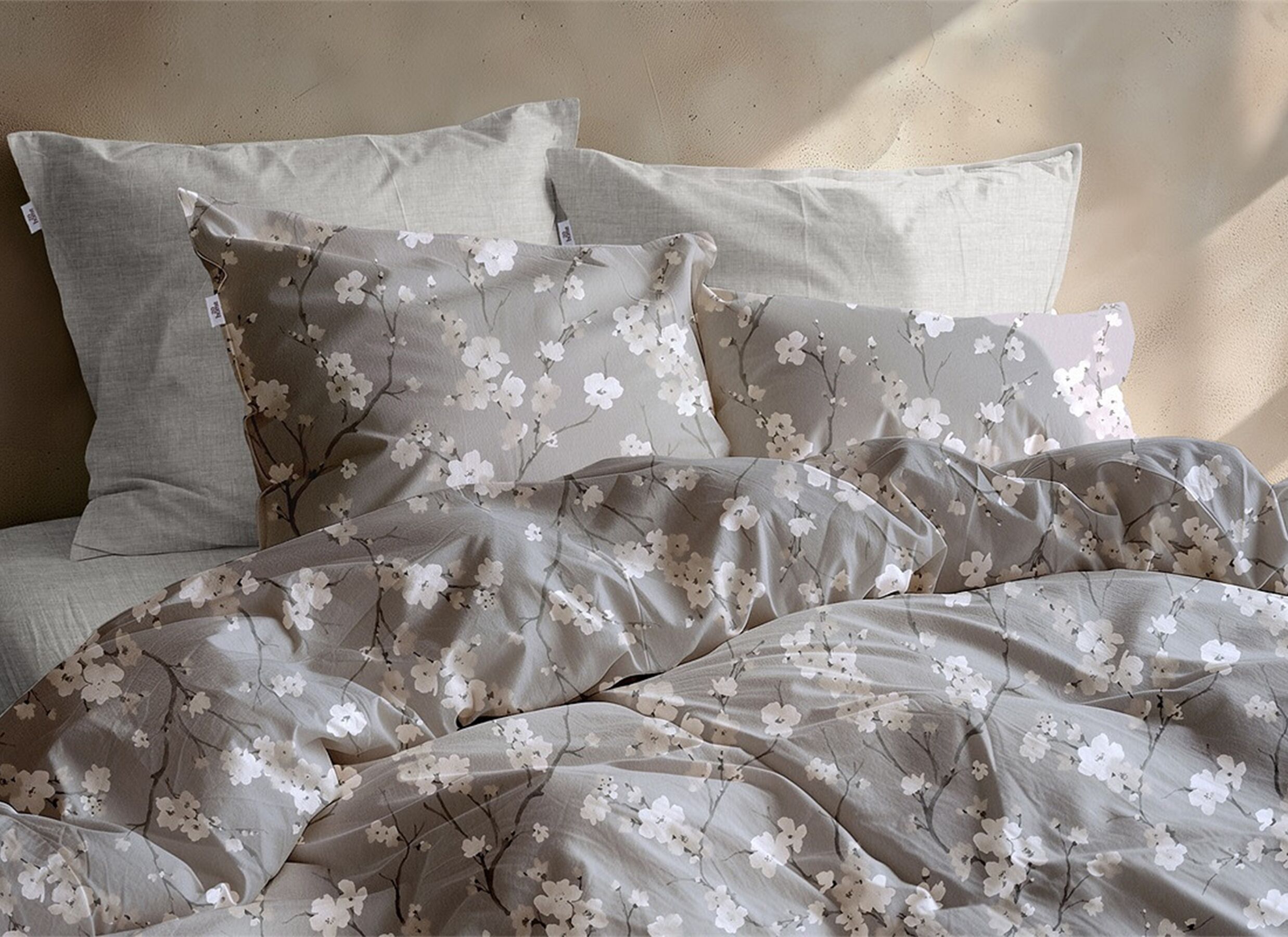 Foto ambiance - Housse de couette Aria 240x220cm - flanelle - gris