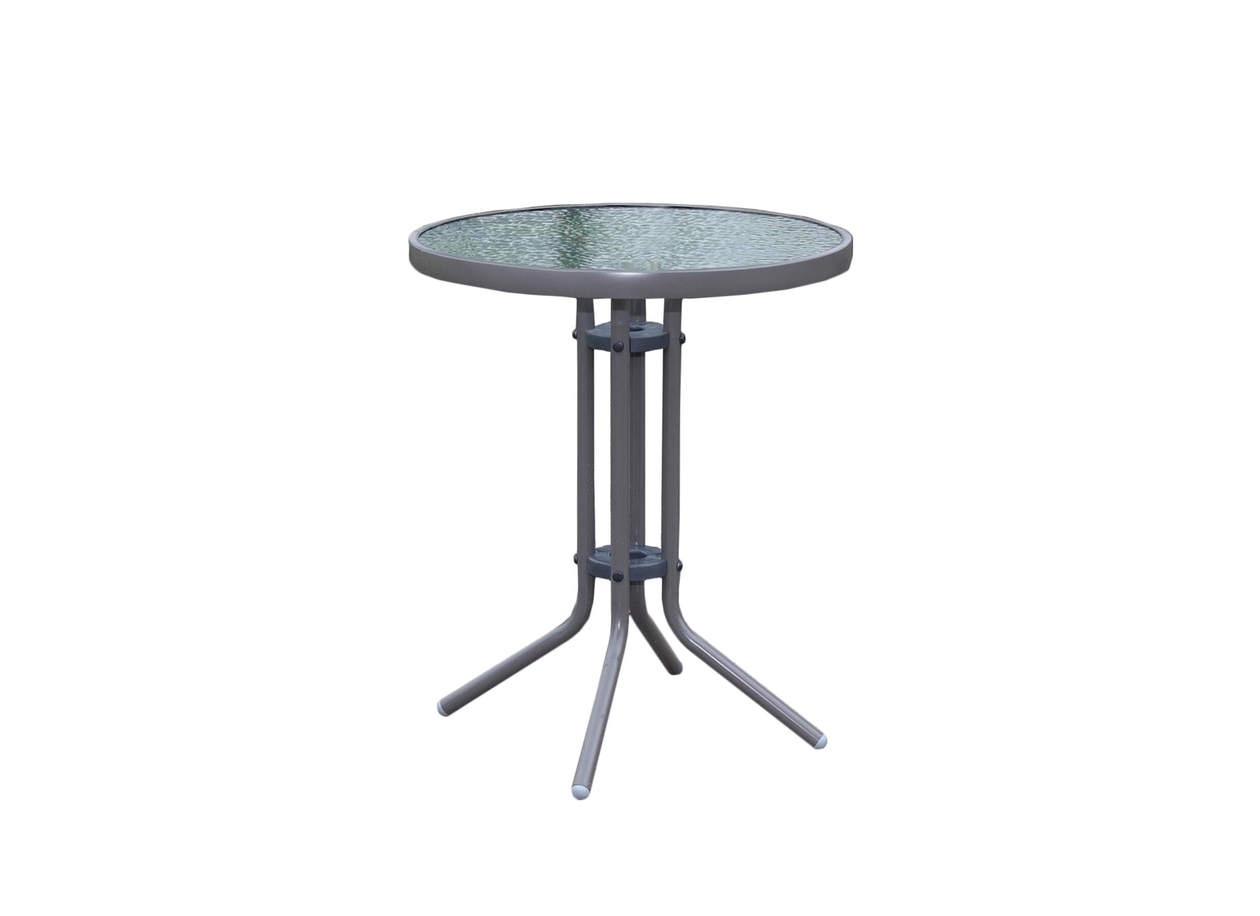 Tuintafel Falcon Ø60cm - metaal - lichtgrijs - Table de jardin Falcon Ø60cm - métal - gris clair